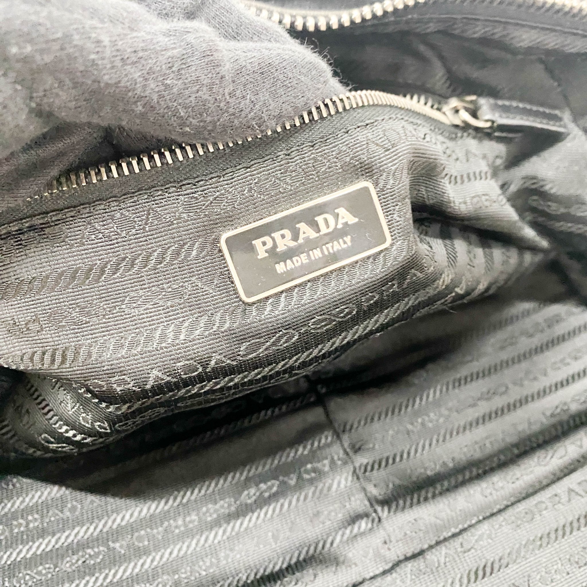 PRADA Black Satin Shoulder Bag, in , Sold by HIVE PRELOVED - Shoulder Bags, ,