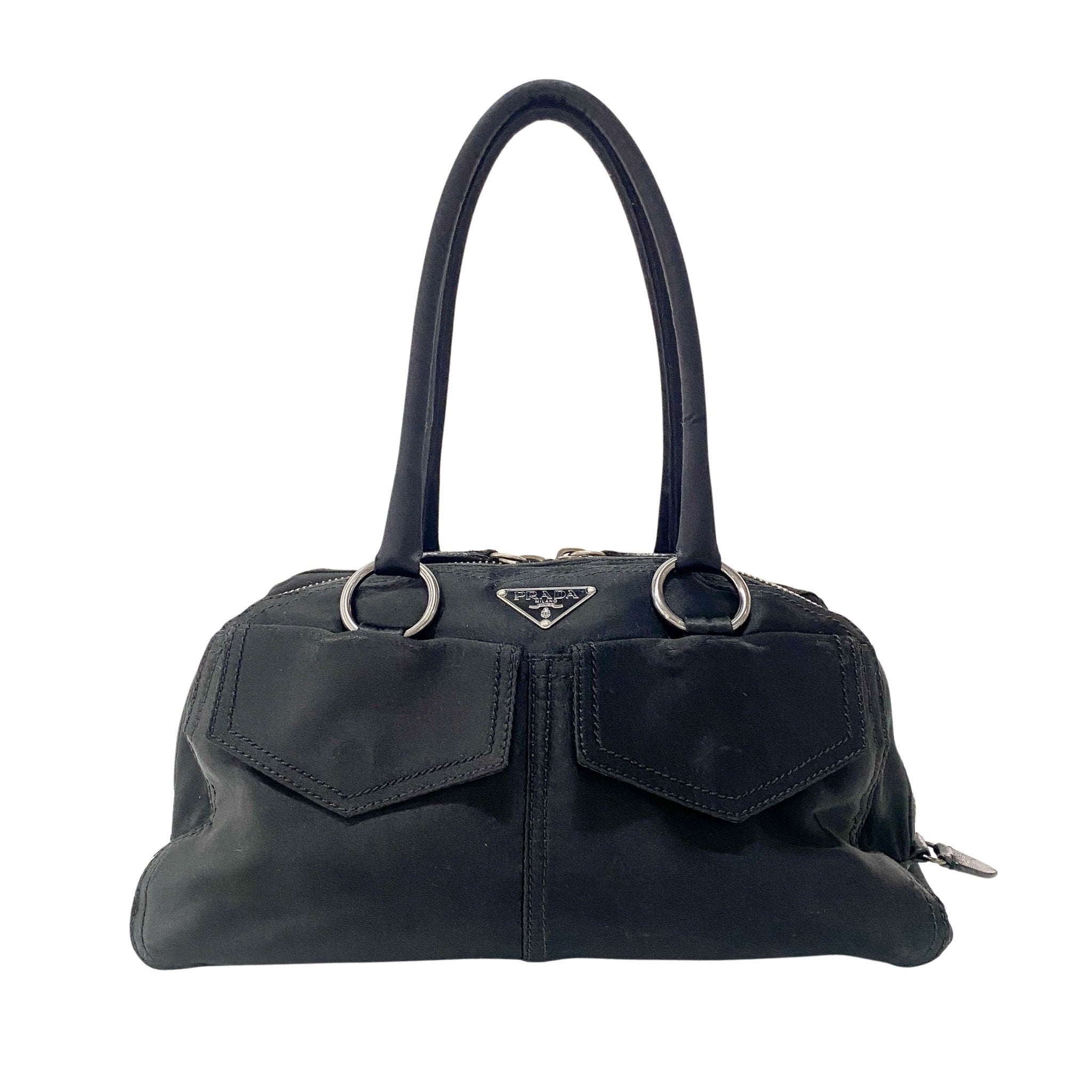PRADA Black Satin Shoulder Bag, in , Sold by HIVE PRELOVED - Shoulder Bags, ,