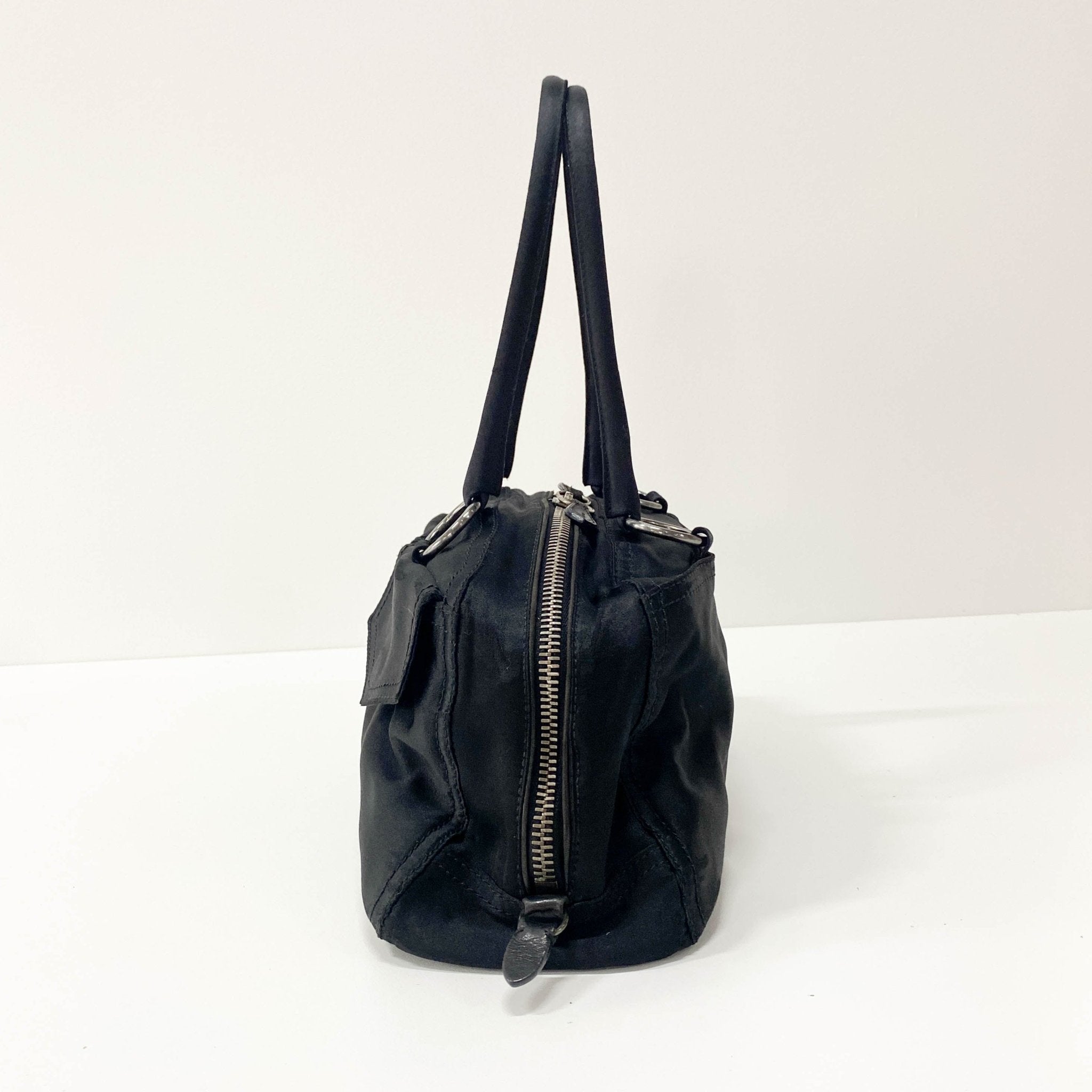 PRADA Black Satin Shoulder Bag, in , Sold by HIVE PRELOVED - Shoulder Bags, ,