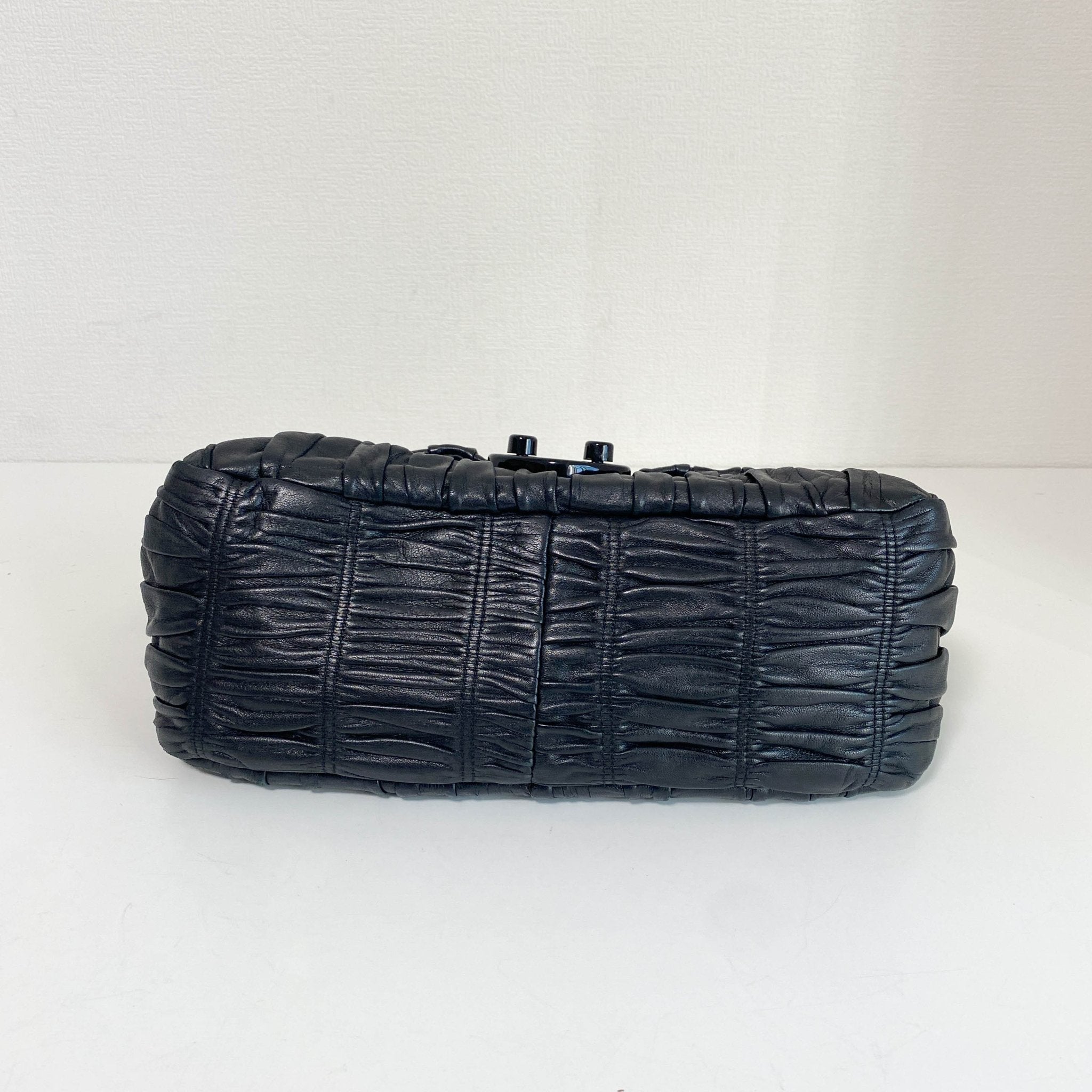 PRADA Black Vernice Gaufre Chain Shoulder Bag, in , Sold by HIVE PRELOVED - Shoulder Bags, ,