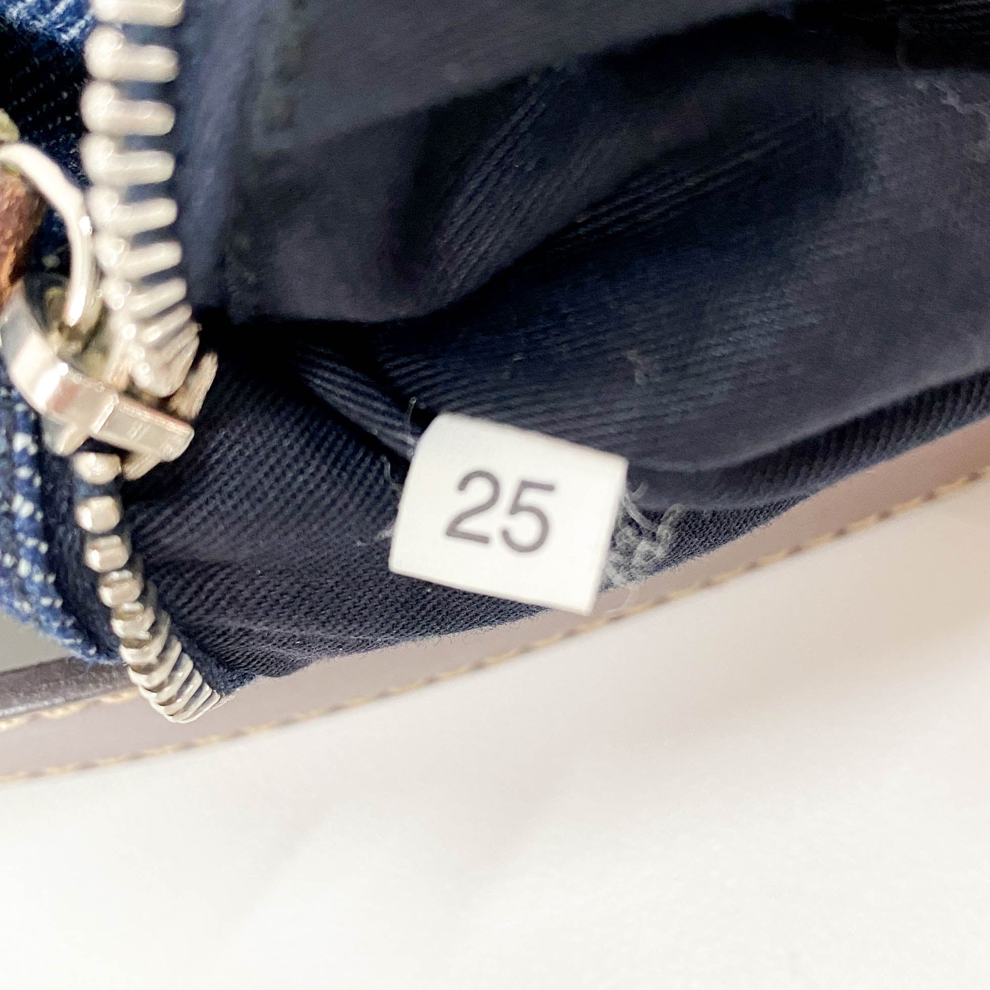 PRADA Blue Denim & Brown Leather Handle Bag, in , Sold by HIVE PRELOVED - Handle Bags, ,