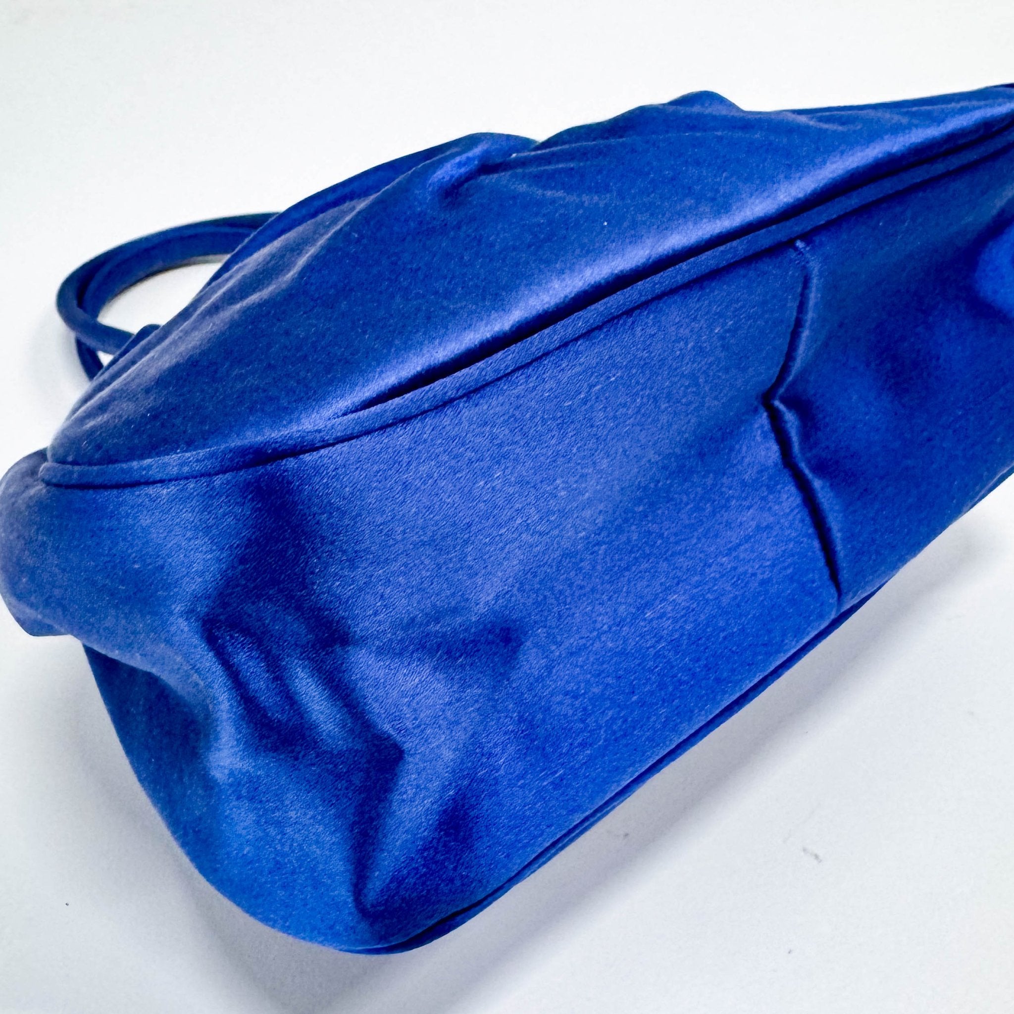 PRADA Blue Satin Prada Handbag, in , Sold by HIVE PRELOVED - Handle Bags, ,