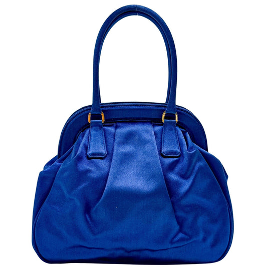 PRADA Blue Satin Prada Handbag, in , Sold by HIVE PRELOVED - Handle Bags, ,