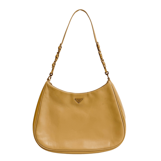 PRADA Brown Leather Hobo Shoulder Bag, in , Sold by HIVE PRELOVED - Shoulder Bags, ,