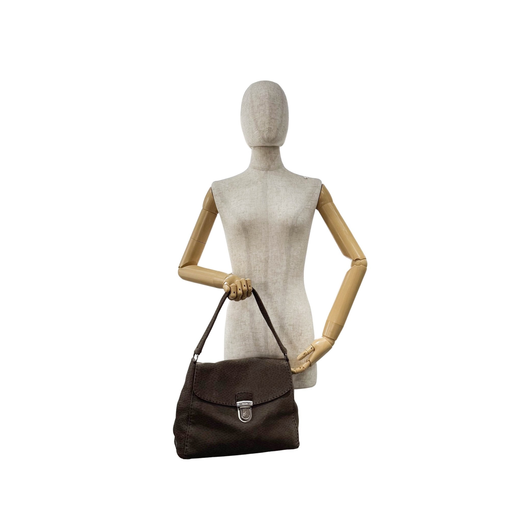 PRADA Brown Leather Shoulder Bag, in , Sold by HIVE PRELOVED - Shoulder Bags, ,