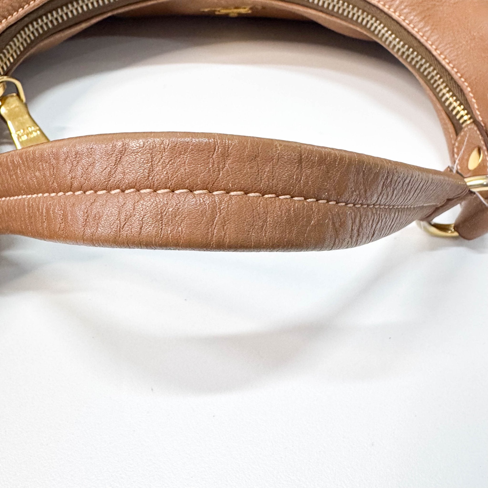 PRADA Brown Leather Shoulder Bag, in , Sold by HIVE PRELOVED - Shoulder Bags, ,