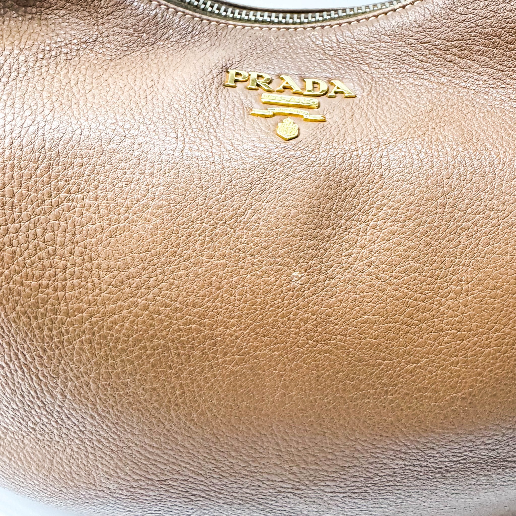 PRADA Brown Leather Shoulder Bag, in , Sold by HIVE PRELOVED - Shoulder Bags, ,