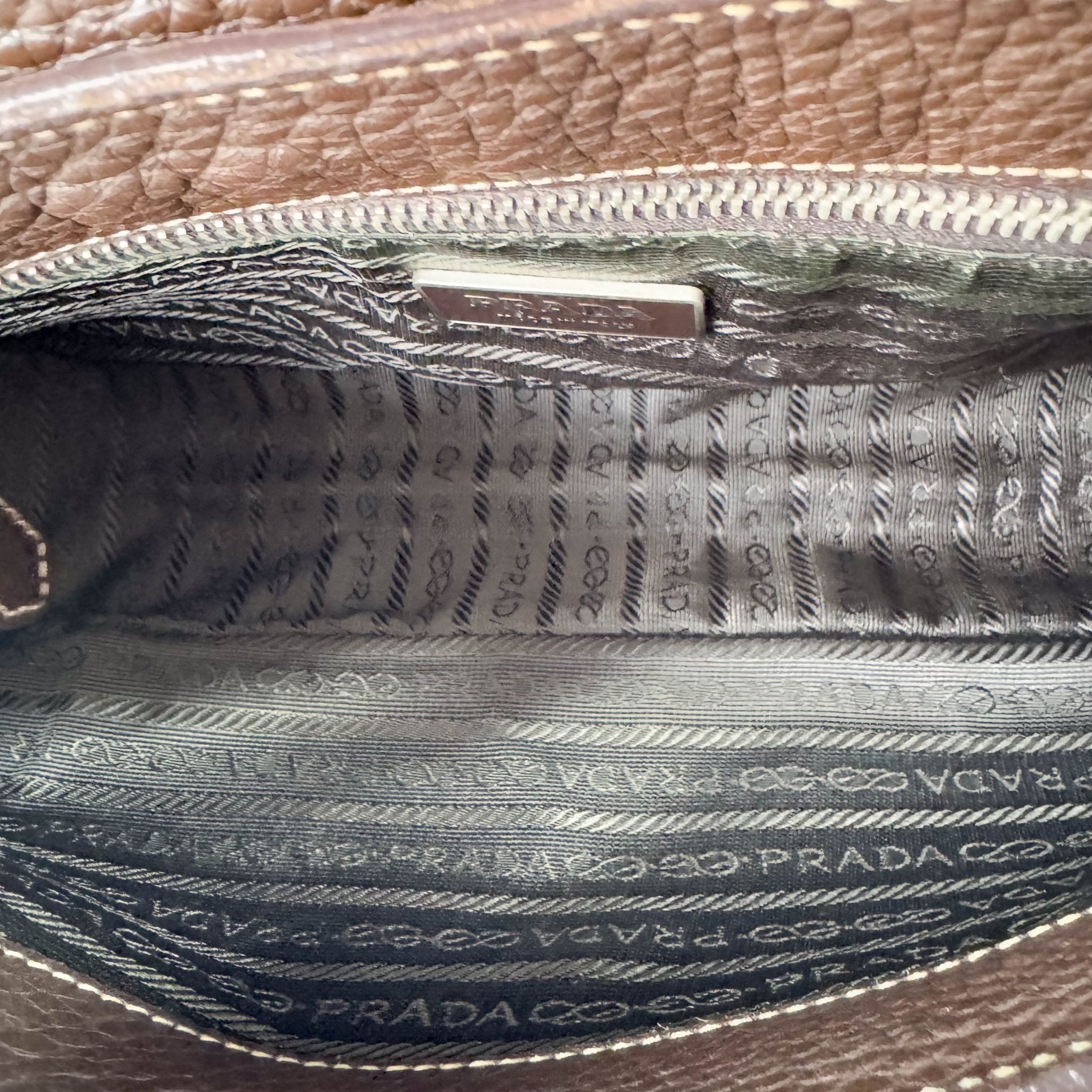 PRADA Brown Leather Shoulder Bag, in , Sold by HIVE PRELOVED - Shoulder Bags, ,