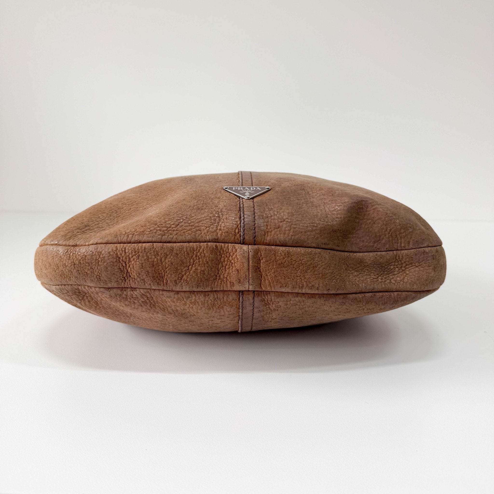 PRADA Brown Leather Shoulder Bag, in , Sold by HIVE PRELOVED - Shoulder Bags, ,