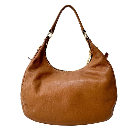 PRADA Brown Leather Shoulder Bag, in , Sold by HIVE PRELOVED - Shoulder Bags, ,