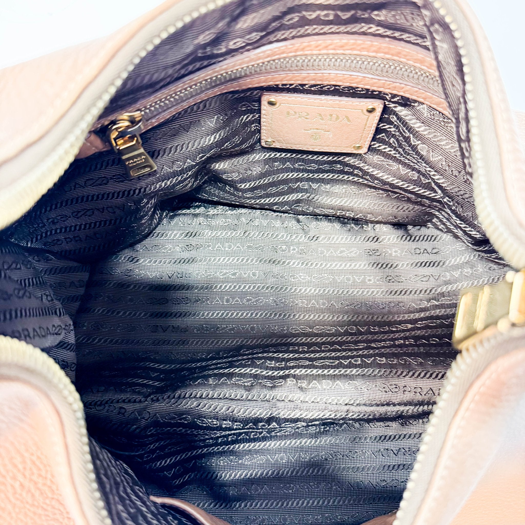 PRADA Brown Leather Shoulder Bag, in , Sold by HIVE PRELOVED - Shoulder Bags, ,