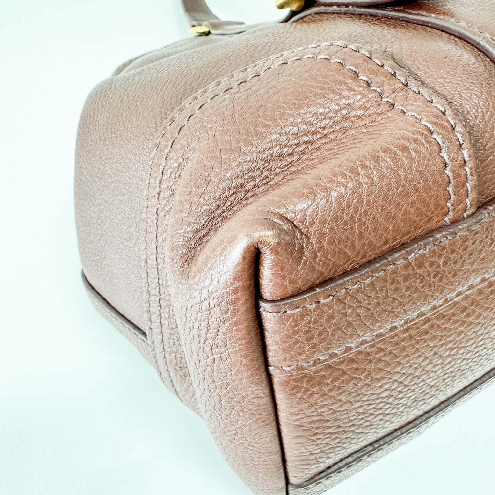 PRADA Brown Leather Shoulder Bag, in , Sold by HIVE PRELOVED - Shoulder Bags, ,