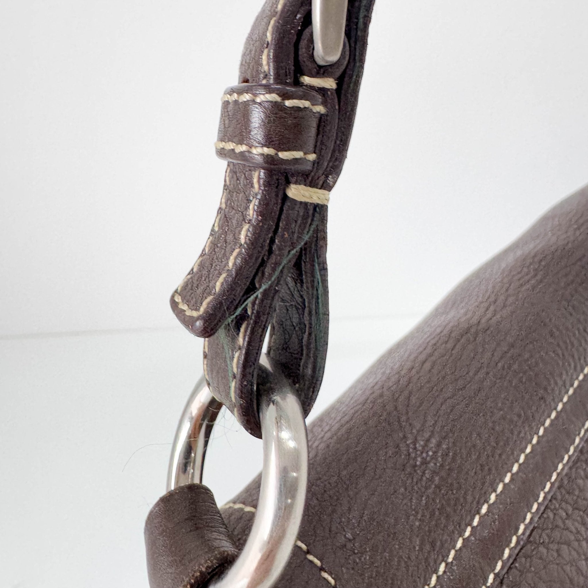 PRADA Brown Leather Shoulder Bag, in , Sold by HIVE PRELOVED - Shoulder Bags, ,