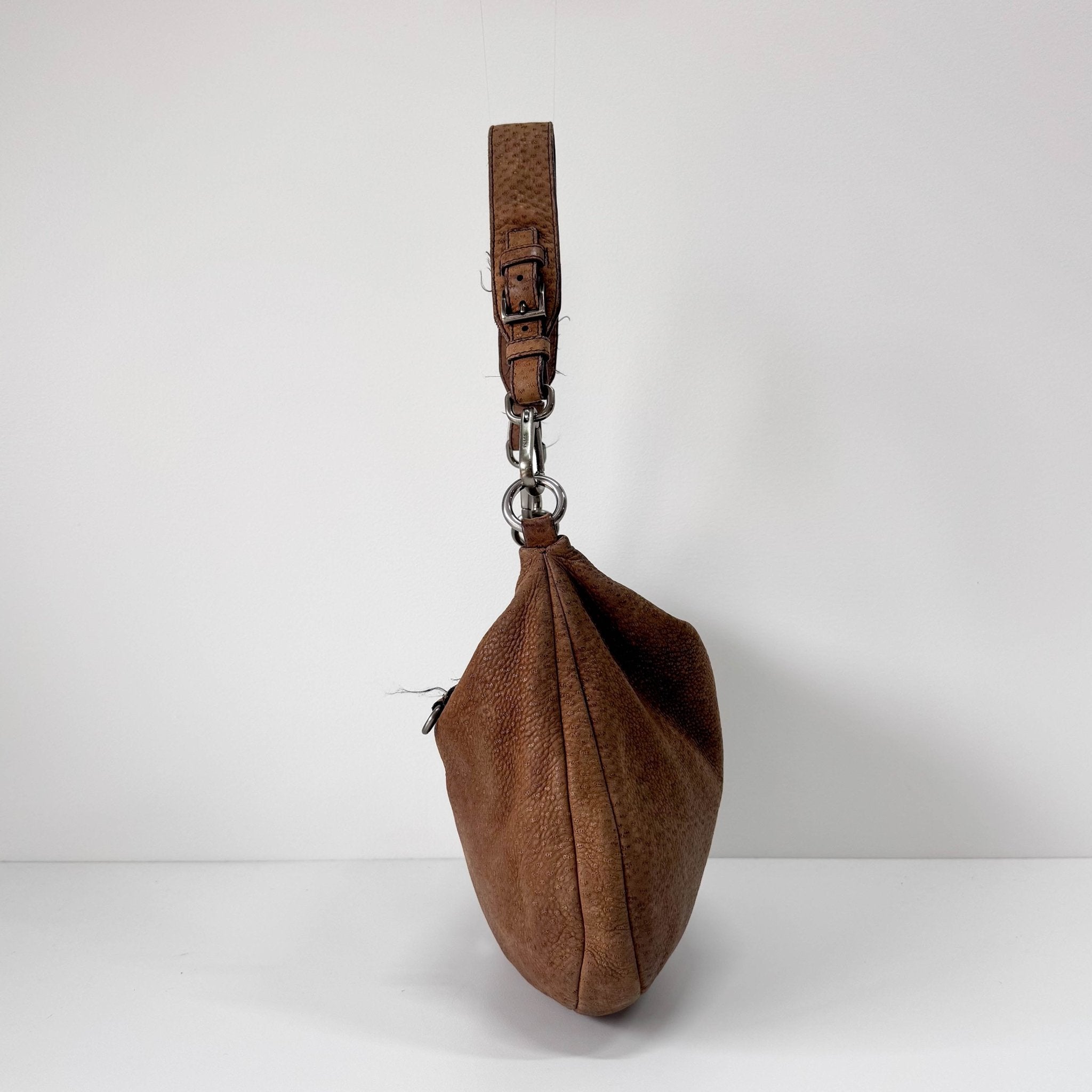 PRADA Brown Leather Shoulder Bag, in , Sold by HIVE PRELOVED - Shoulder Bags, ,