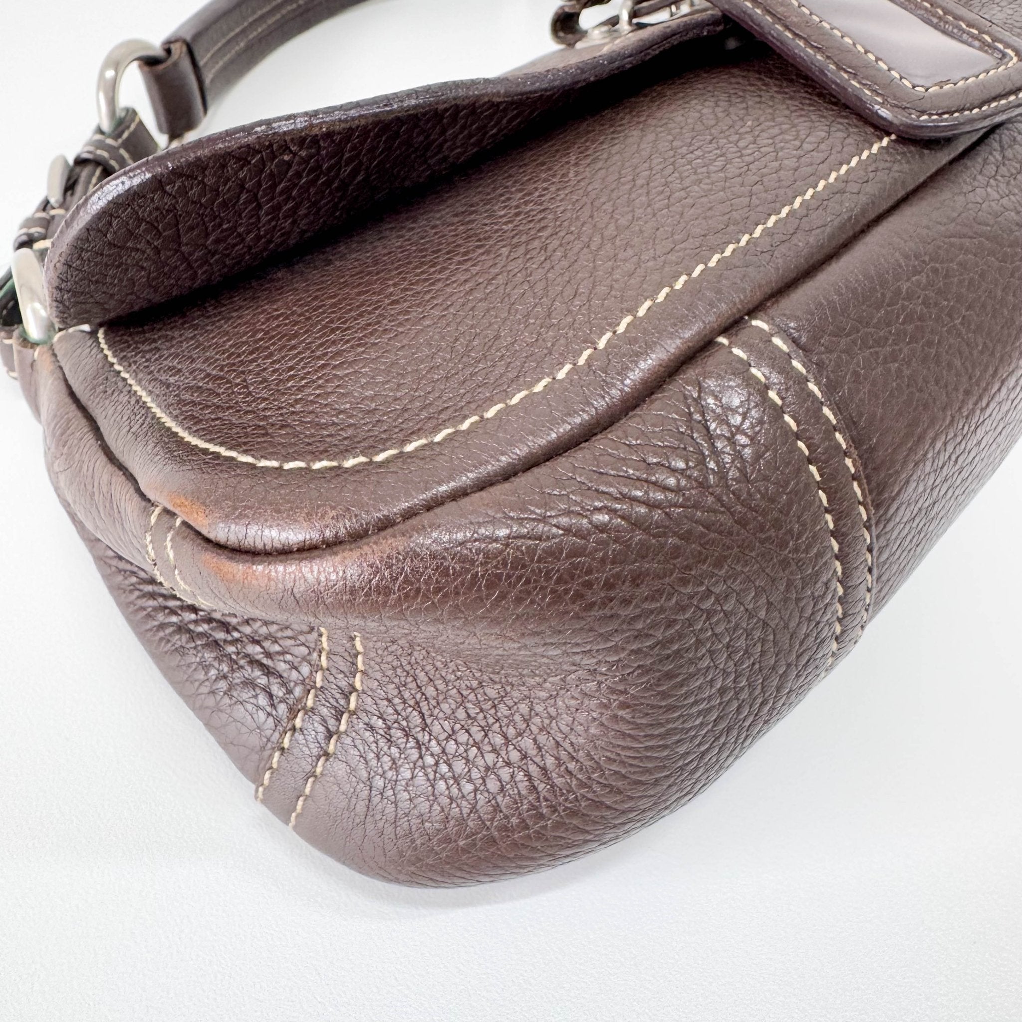 PRADA Brown Leather Shoulder Bag, in , Sold by HIVE PRELOVED - Shoulder Bags, ,