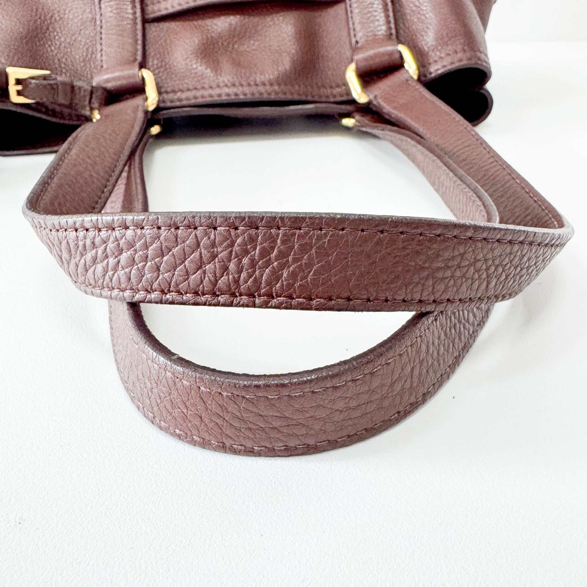 PRADA Brown Leather Shoulder Bag, in , Sold by HIVE PRELOVED - Shoulder Bags, ,