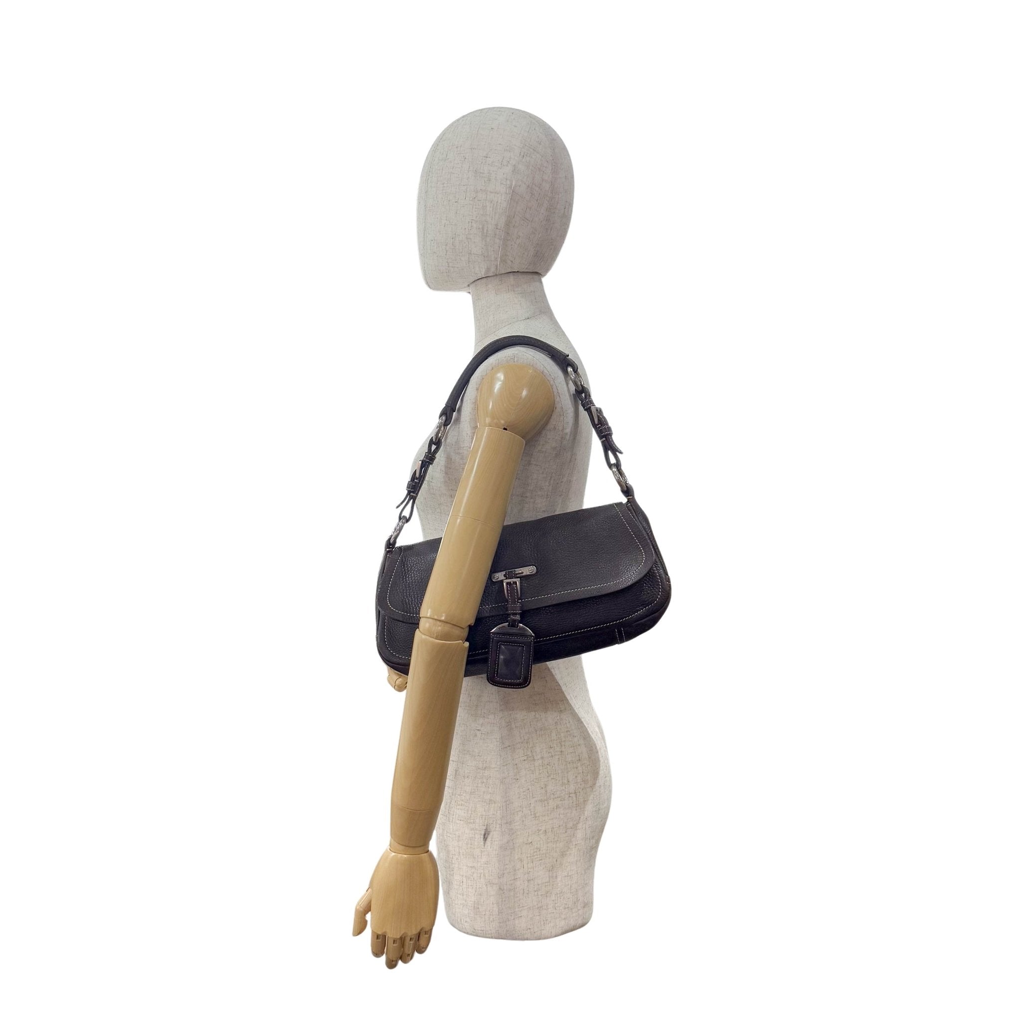 PRADA Brown Leather Shoulder Bag, in , Sold by HIVE PRELOVED - Shoulder Bags, ,