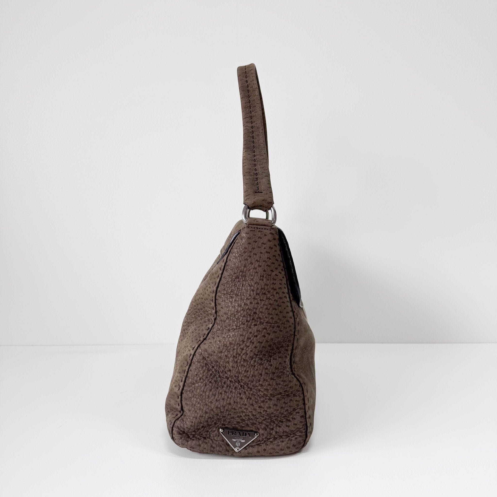 PRADA Brown Leather Shoulder Bag, in , Sold by HIVE PRELOVED - Shoulder Bags, ,