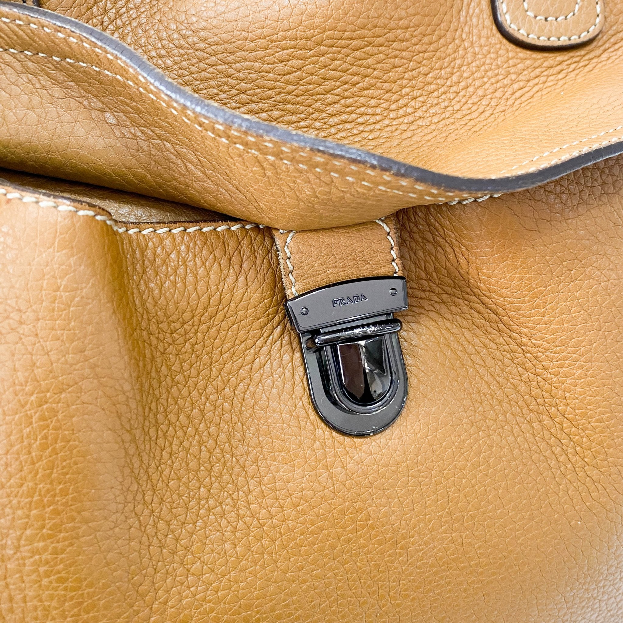 PRADA Brown Leather Shoulder Bag, in , Sold by HIVE PRELOVED - Shoulder Bags, ,