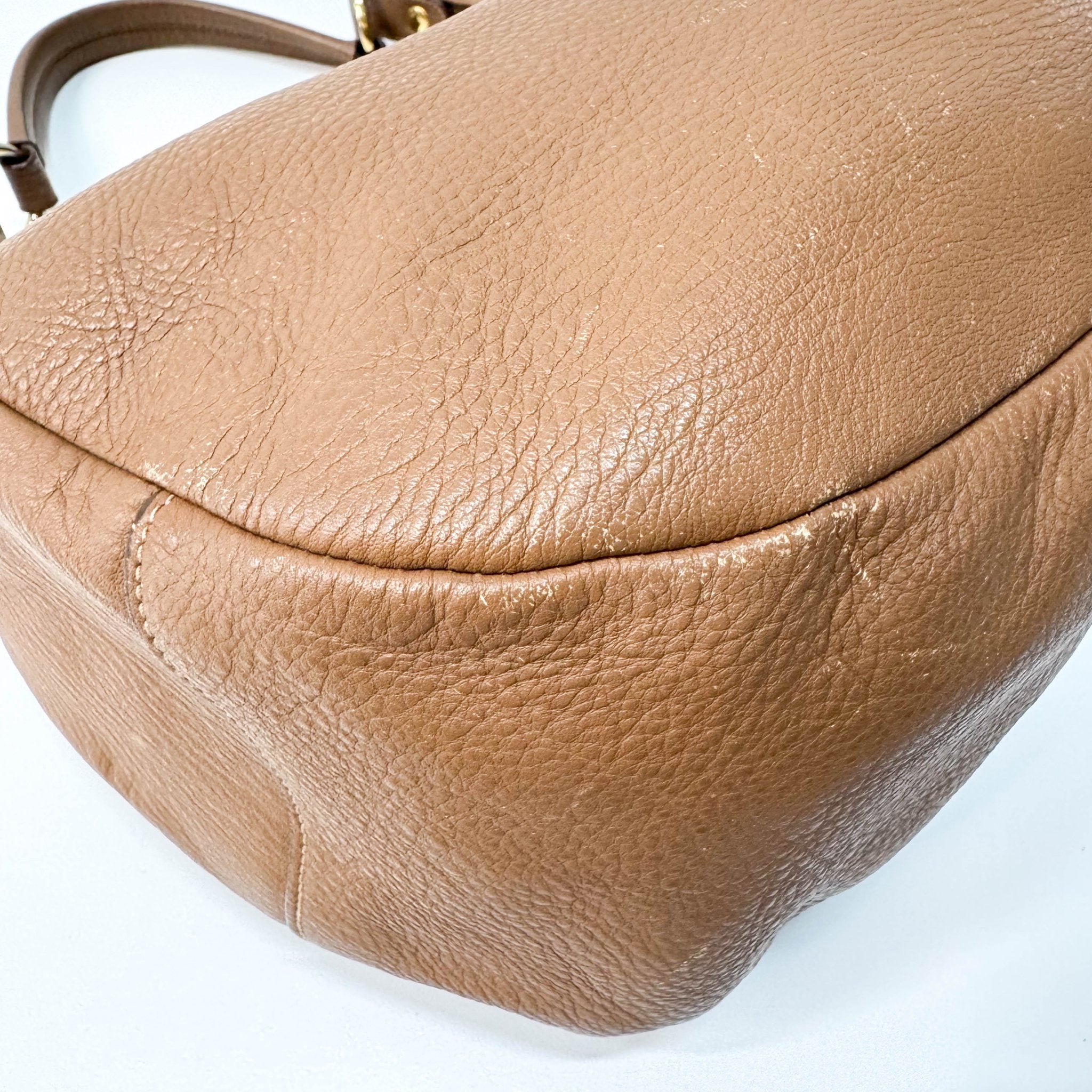 PRADA Brown Leather Shoulder Bag, in , Sold by HIVE PRELOVED - Shoulder Bags, ,