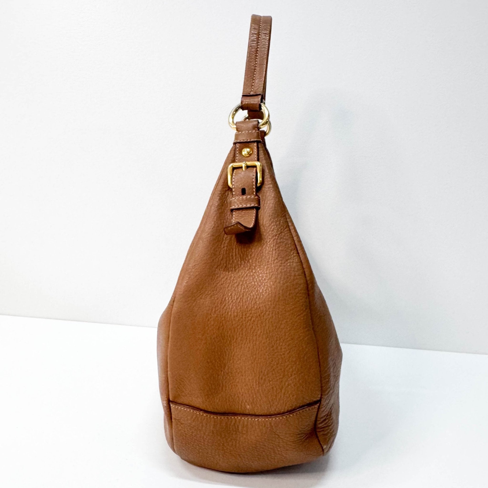 PRADA Brown Leather Shoulder Bag, in , Sold by HIVE PRELOVED - Shoulder Bags, ,