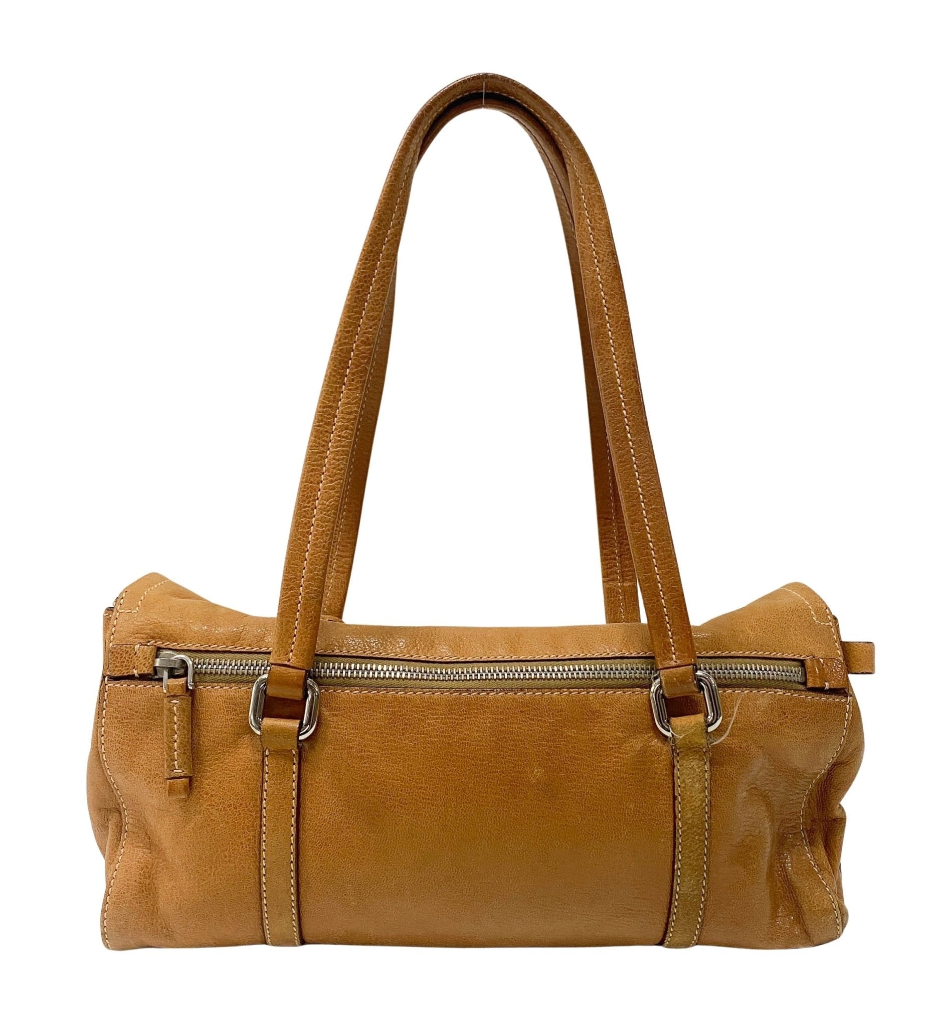 PRADA Brown Leather Shoulder Bag, in , Sold by HIVE PRELOVED - Shoulder Bags, ,