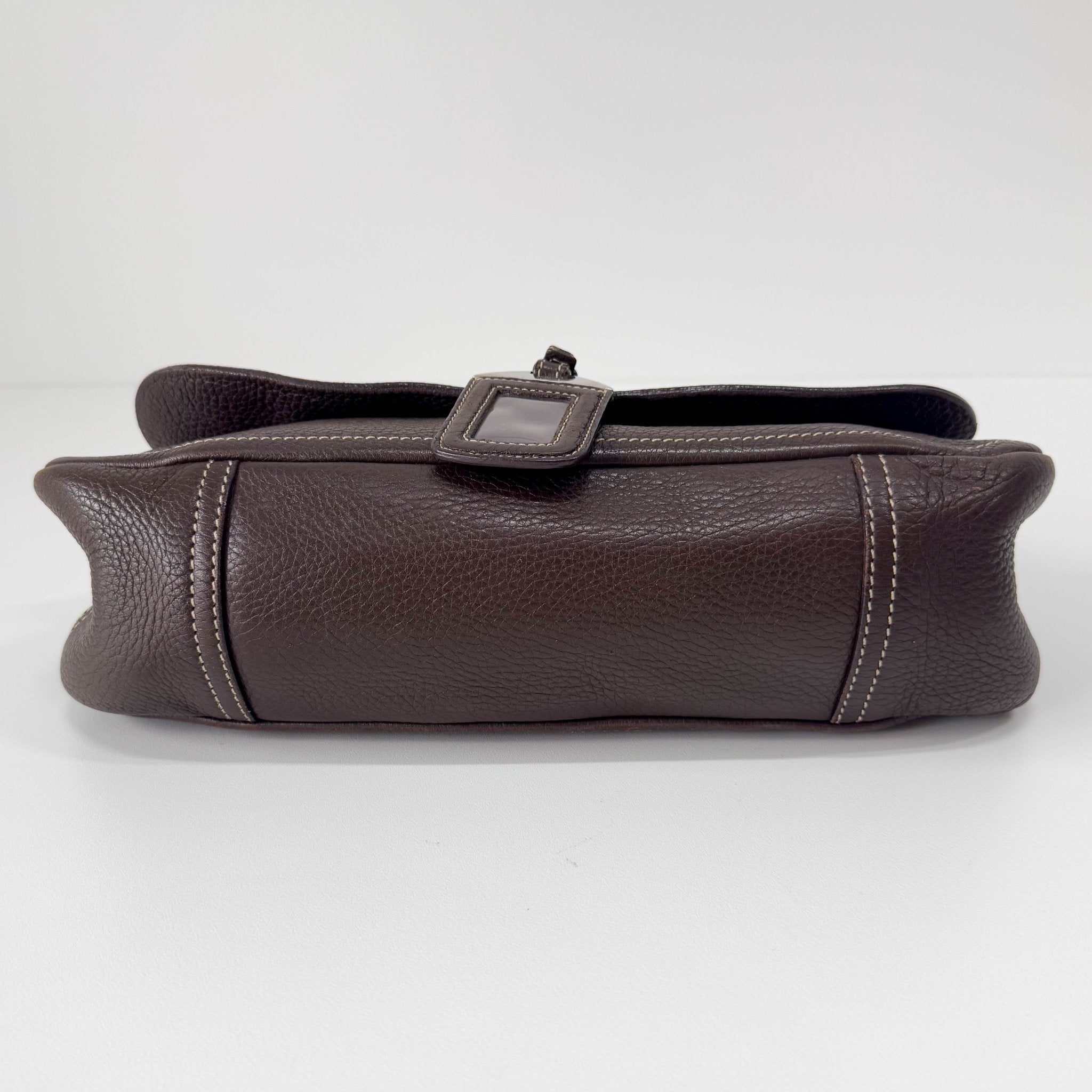 PRADA Brown Leather Shoulder Bag, in , Sold by HIVE PRELOVED - Shoulder Bags, ,