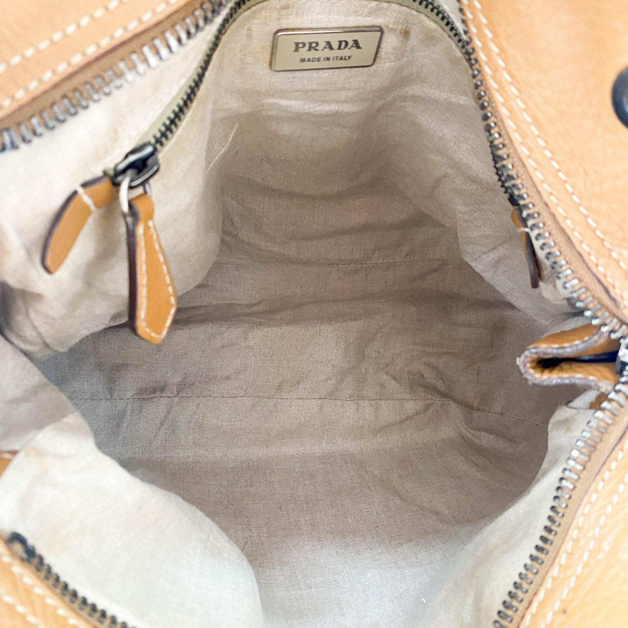 PRADA Brown Leather Shoulder Bag, in , Sold by HIVE PRELOVED - Shoulder Bags, ,