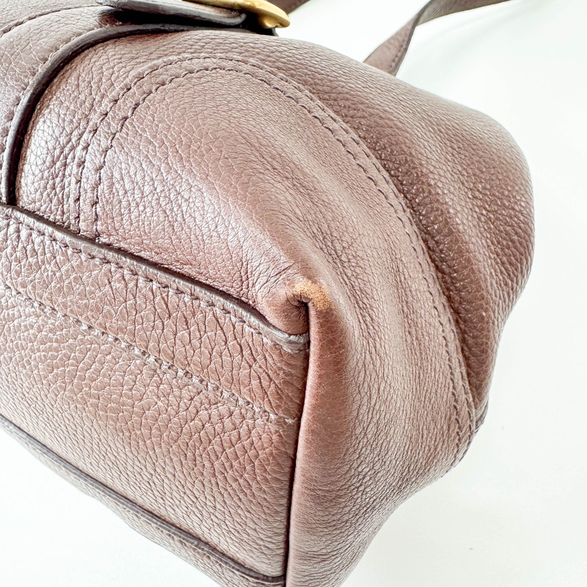 PRADA Brown Leather Shoulder Bag, in , Sold by HIVE PRELOVED - Shoulder Bags, ,