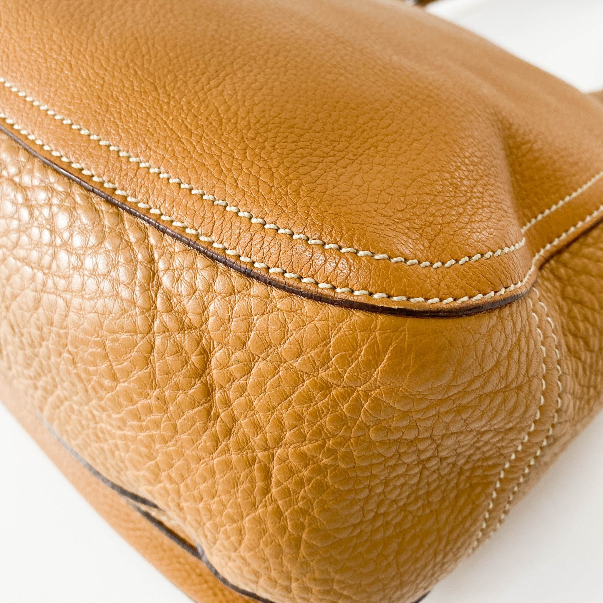 PRADA Brown Leather Shoulder Bag, in , Sold by HIVE PRELOVED - Shoulder Bags, ,