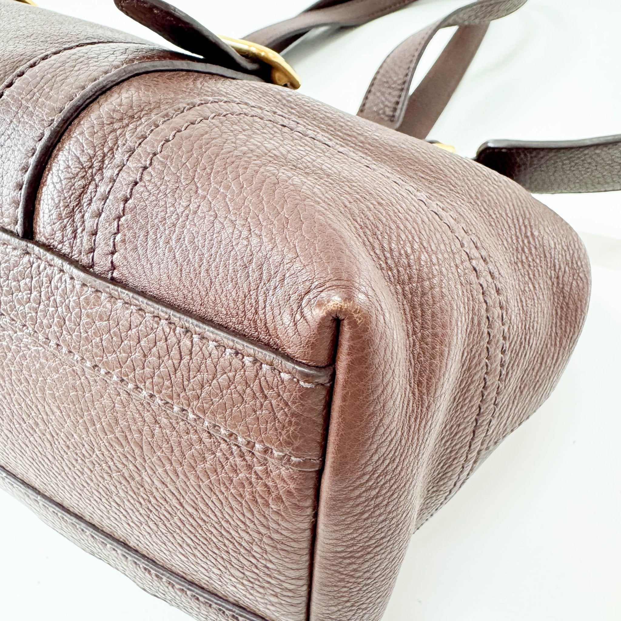 PRADA Brown Leather Shoulder Bag, in , Sold by HIVE PRELOVED - Shoulder Bags, ,