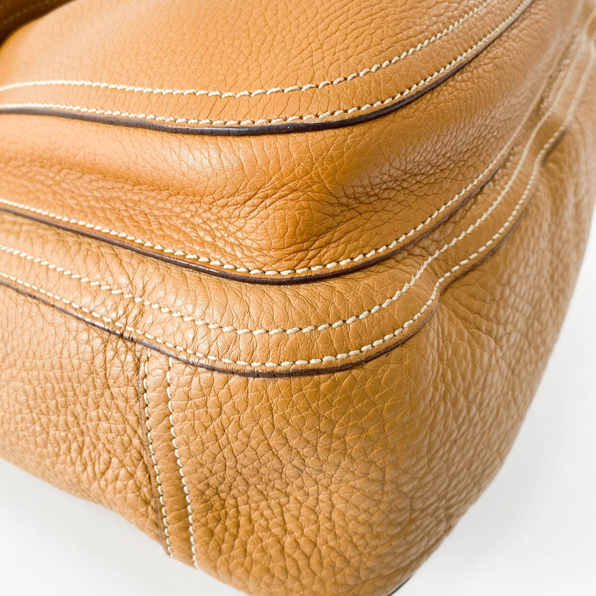 PRADA Brown Leather Shoulder Bag, in , Sold by HIVE PRELOVED - Shoulder Bags, ,