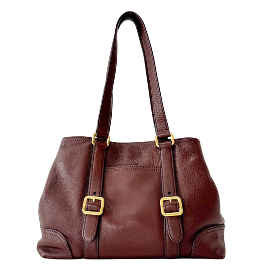 PRADA Brown Leather Shoulder Bag, in , Sold by HIVE PRELOVED - Shoulder Bags, ,