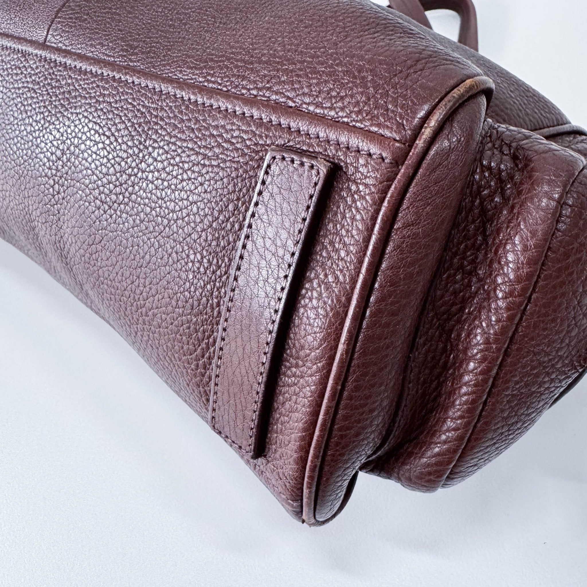 PRADA Brown Leather Top Handle Shoulder Bag, in , Sold by HIVE PRELOVED - Shoulder Bags, ,