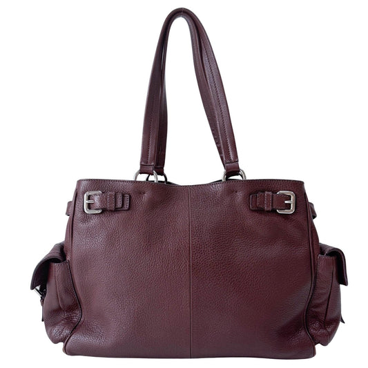 PRADA Brown Leather Top Handle Shoulder Bag, in , Sold by HIVE PRELOVED - Shoulder Bags, ,