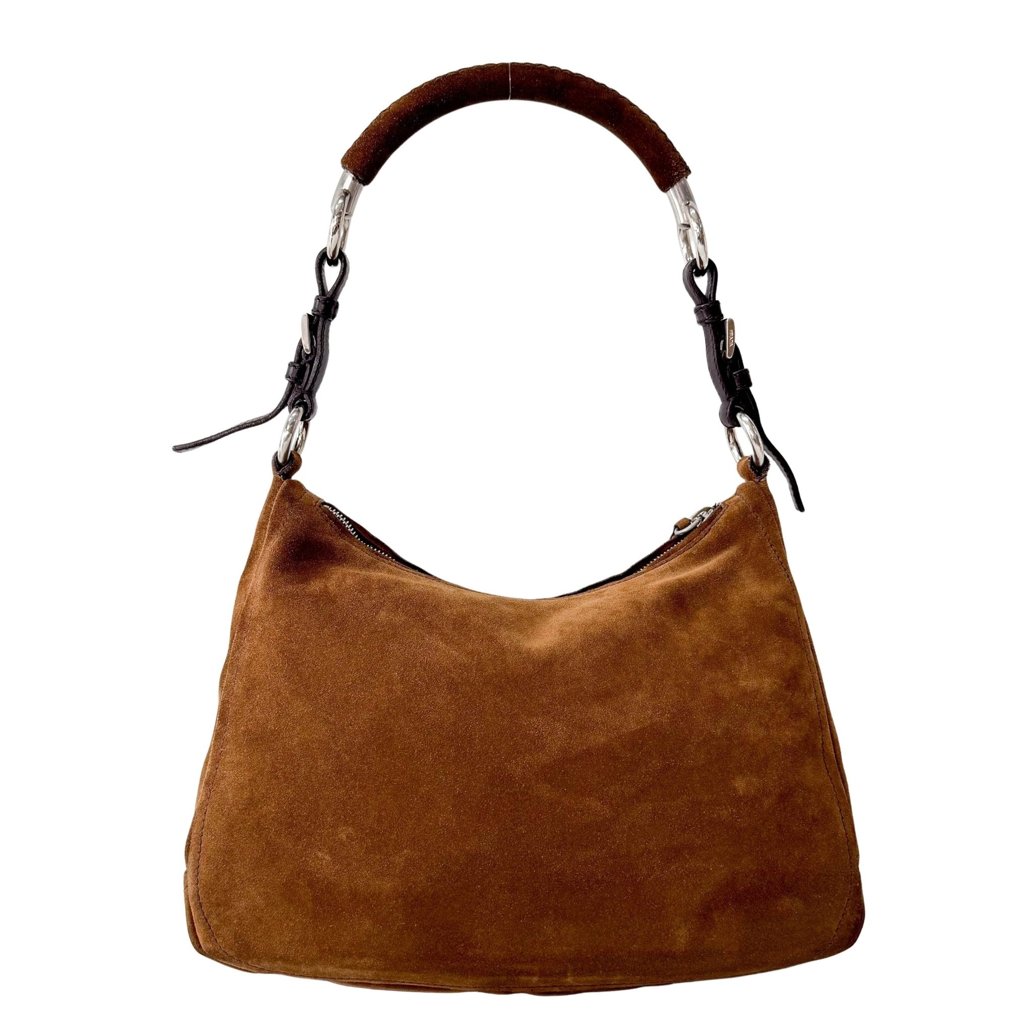 PRADA Brown Suede Hobo Shoulder Bag, in , Sold by HIVE PRELOVED - Shoulder Bags, ,