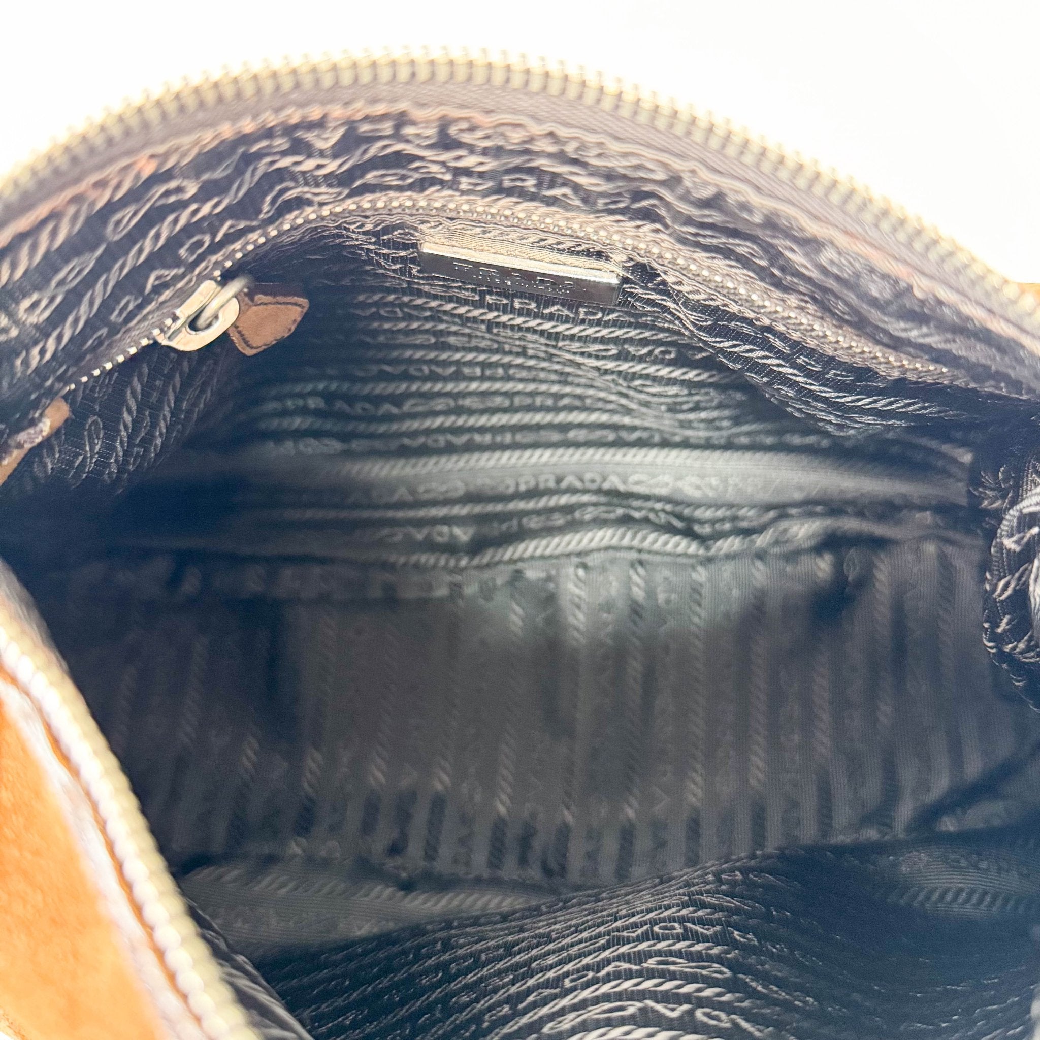 PRADA Brown Suede Hobo Shoulder Bag, in , Sold by HIVE PRELOVED - Shoulder Bags, ,