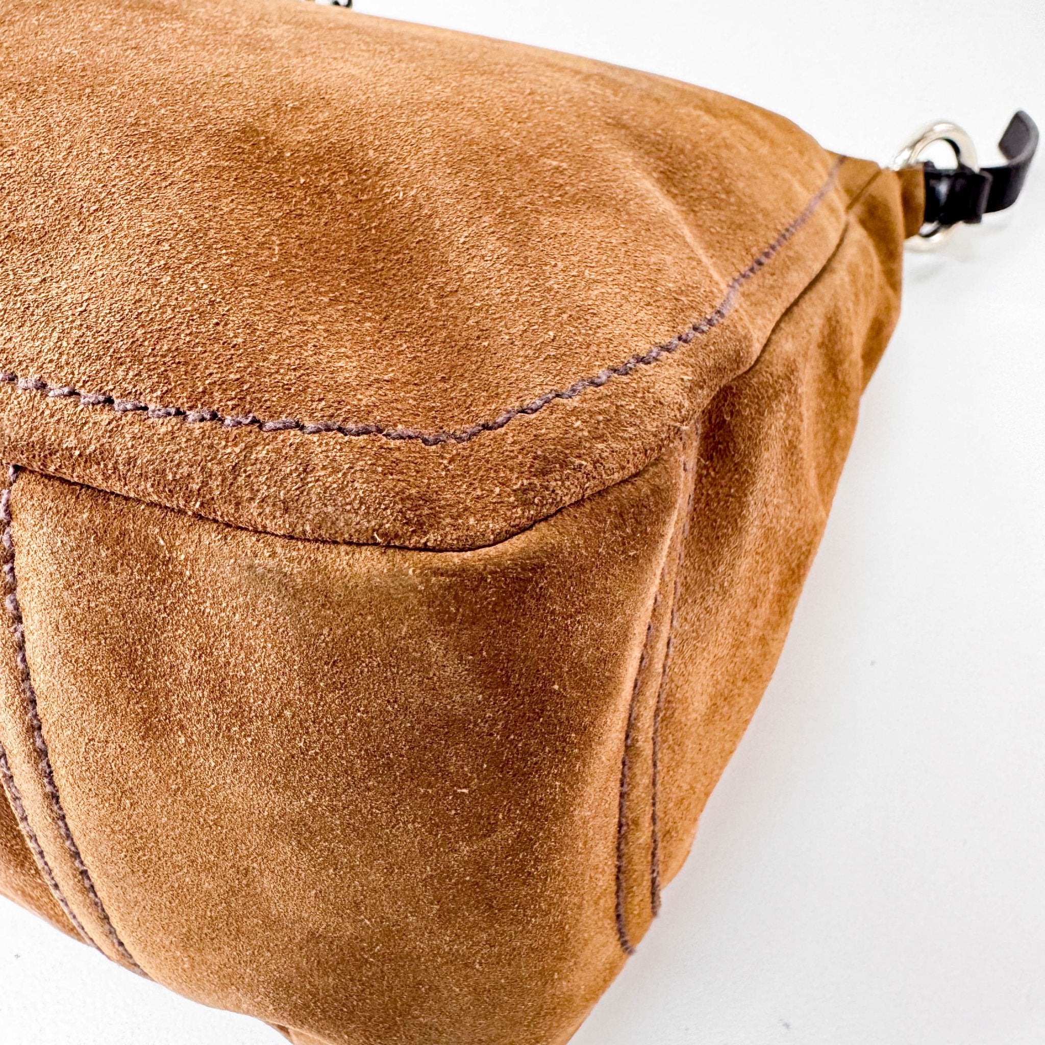 PRADA Brown Suede Hobo Shoulder Bag, in , Sold by HIVE PRELOVED - Shoulder Bags, ,