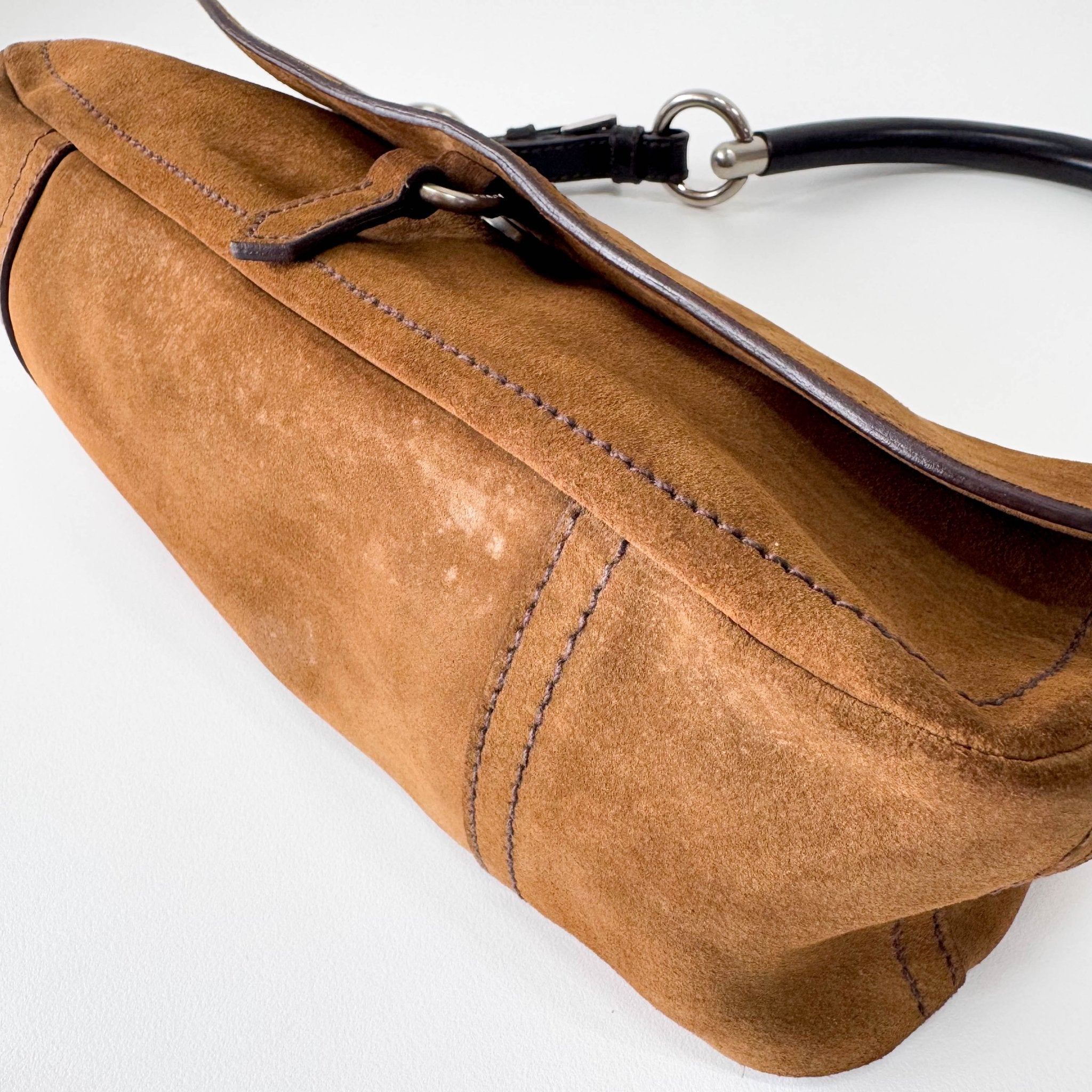 PRADA Brown Suede Shoulder Bag, in , Sold by HIVE PRELOVED - Shoulder Bags, ,