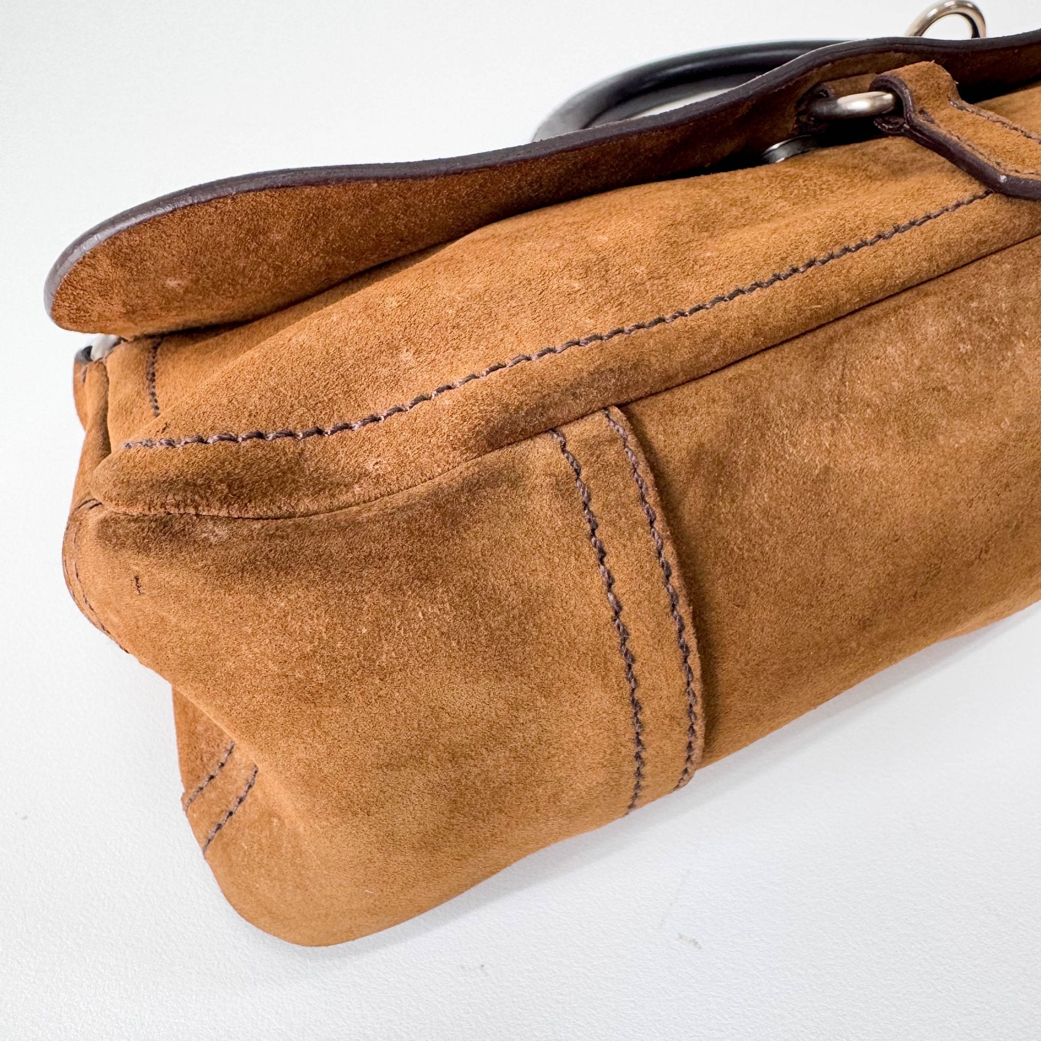 PRADA Brown Suede Shoulder Bag, in , Sold by HIVE PRELOVED - Shoulder Bags, ,