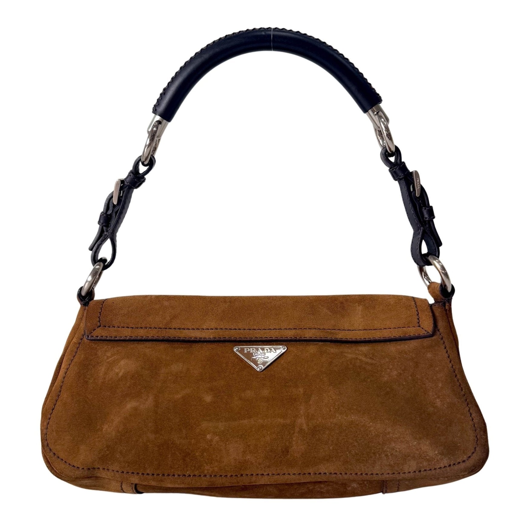 PRADA Brown Suede Shoulder Bag, in , Sold by HIVE PRELOVED - Shoulder Bags, ,