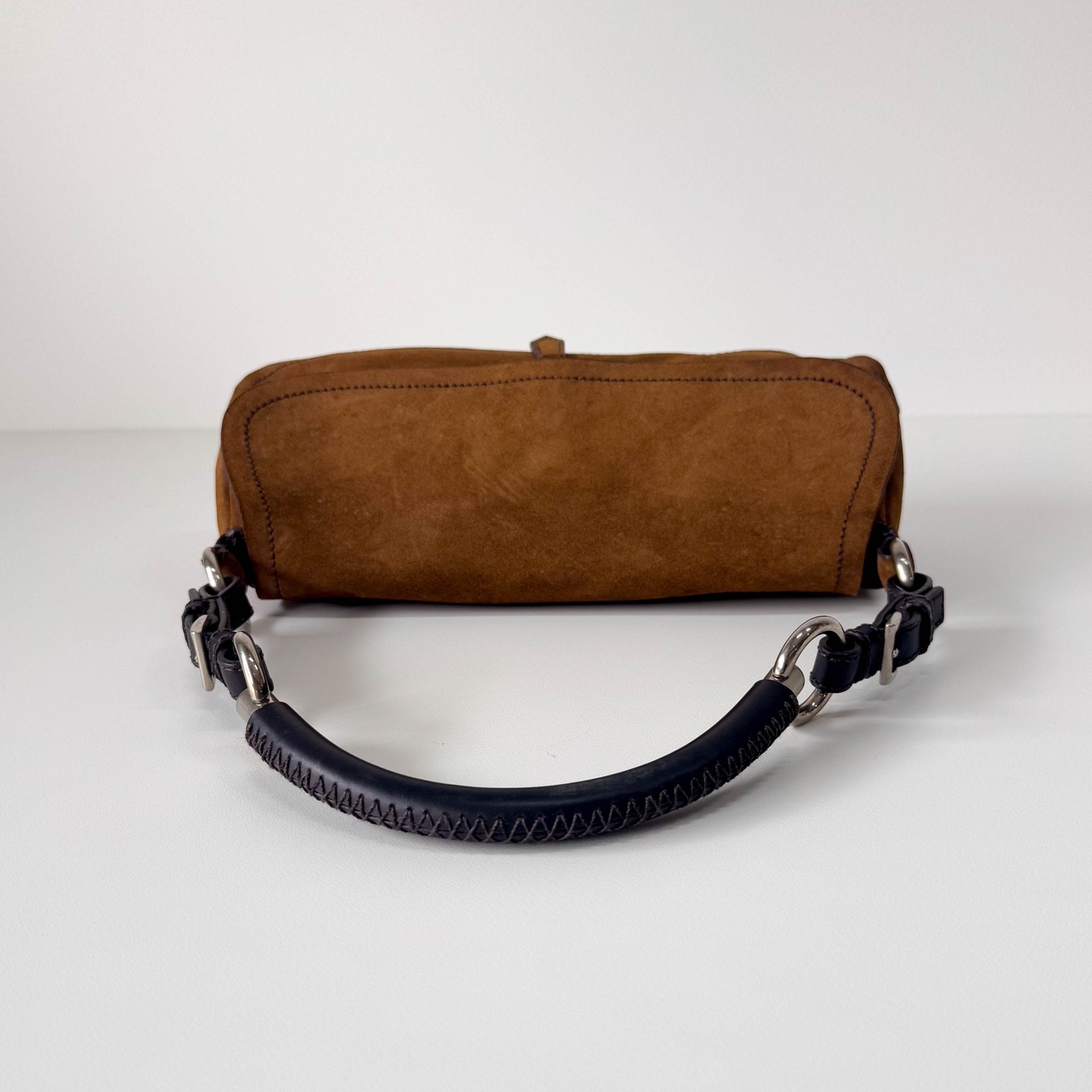 PRADA Brown Suede Shoulder Bag, in , Sold by HIVE PRELOVED - Shoulder Bags, ,