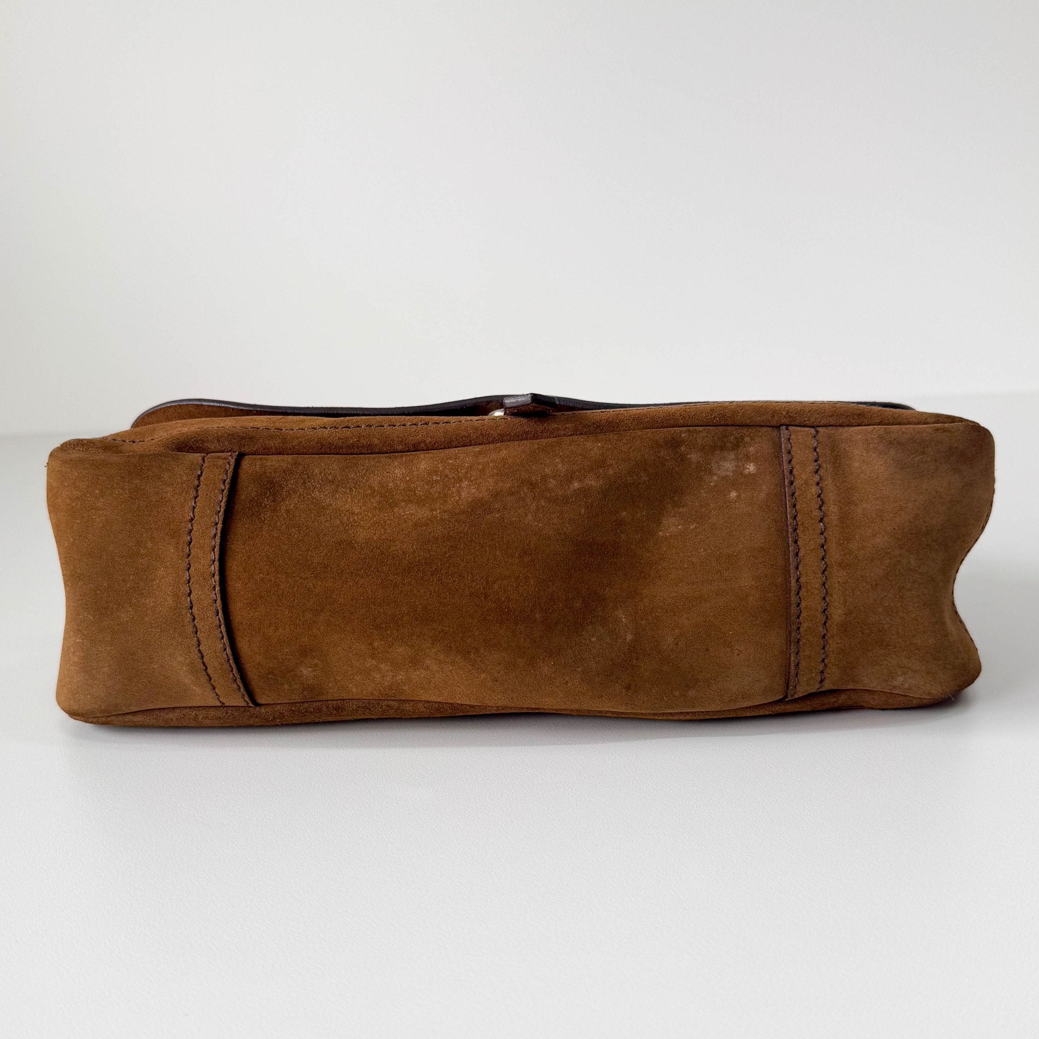 PRADA Brown Suede Shoulder Bag, in , Sold by HIVE PRELOVED - Shoulder Bags, ,