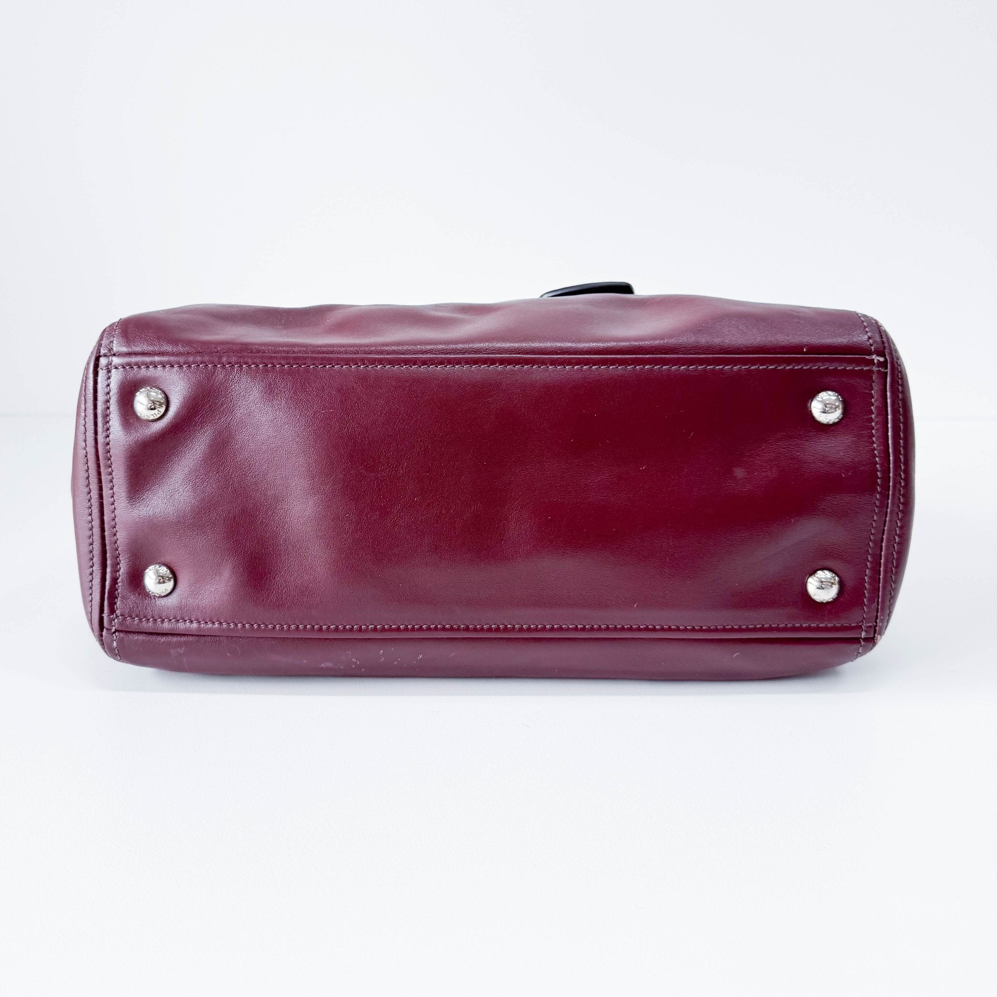 PRADA Burgundy Leather Top Handle Bag, in , Sold by HIVE PRELOVED - Handle Bags, ,