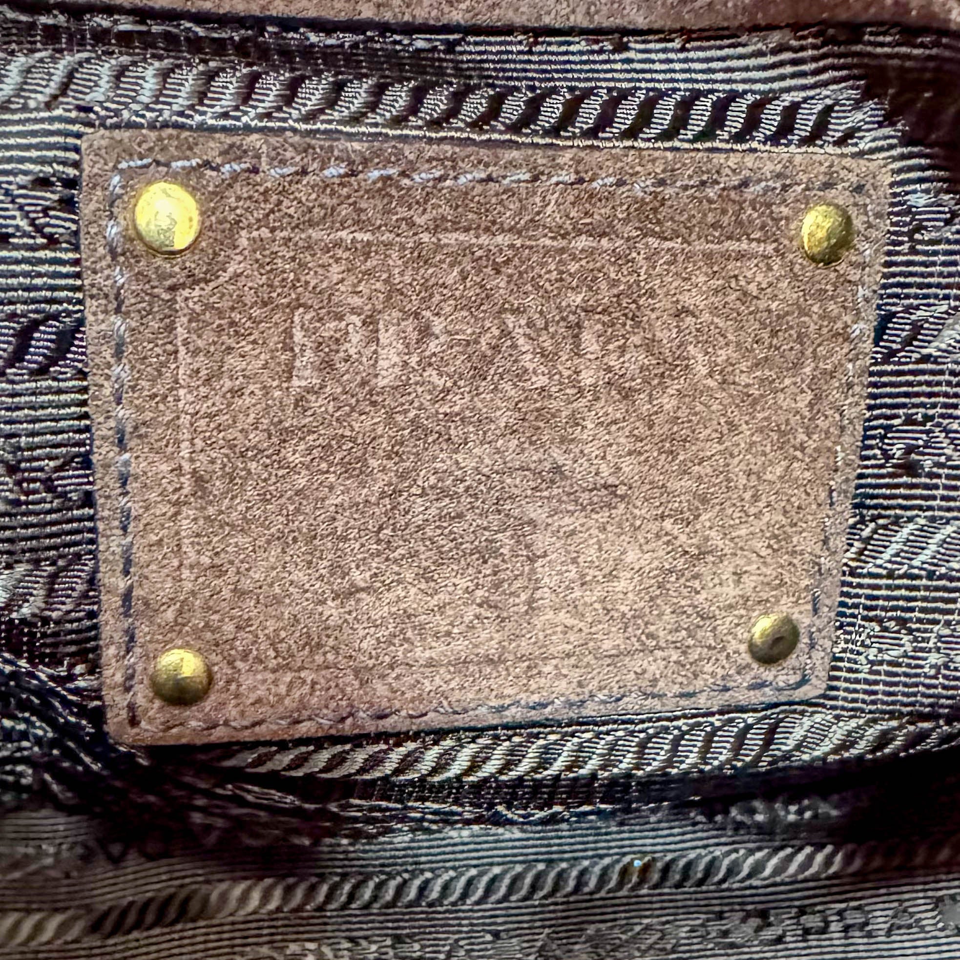 PRADA Canapa Fur & Denim Tote Handle Bag, in , Sold by HIVE PRELOVED - Handle Bags, ,