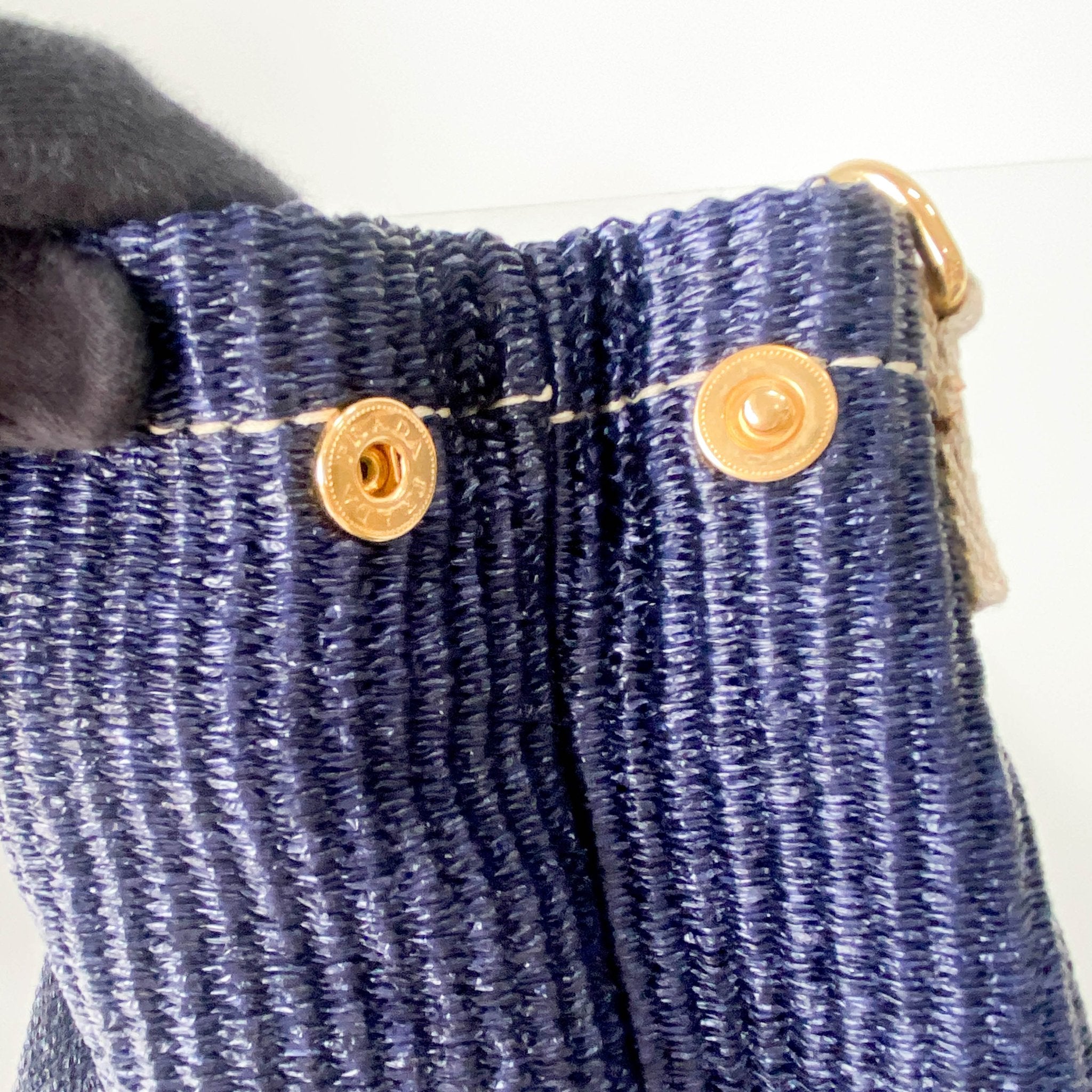 PRADA Canapa Navy Straw Tote Handle Bag, in , Sold by HIVE PRELOVED - Handle Bags, Totes,