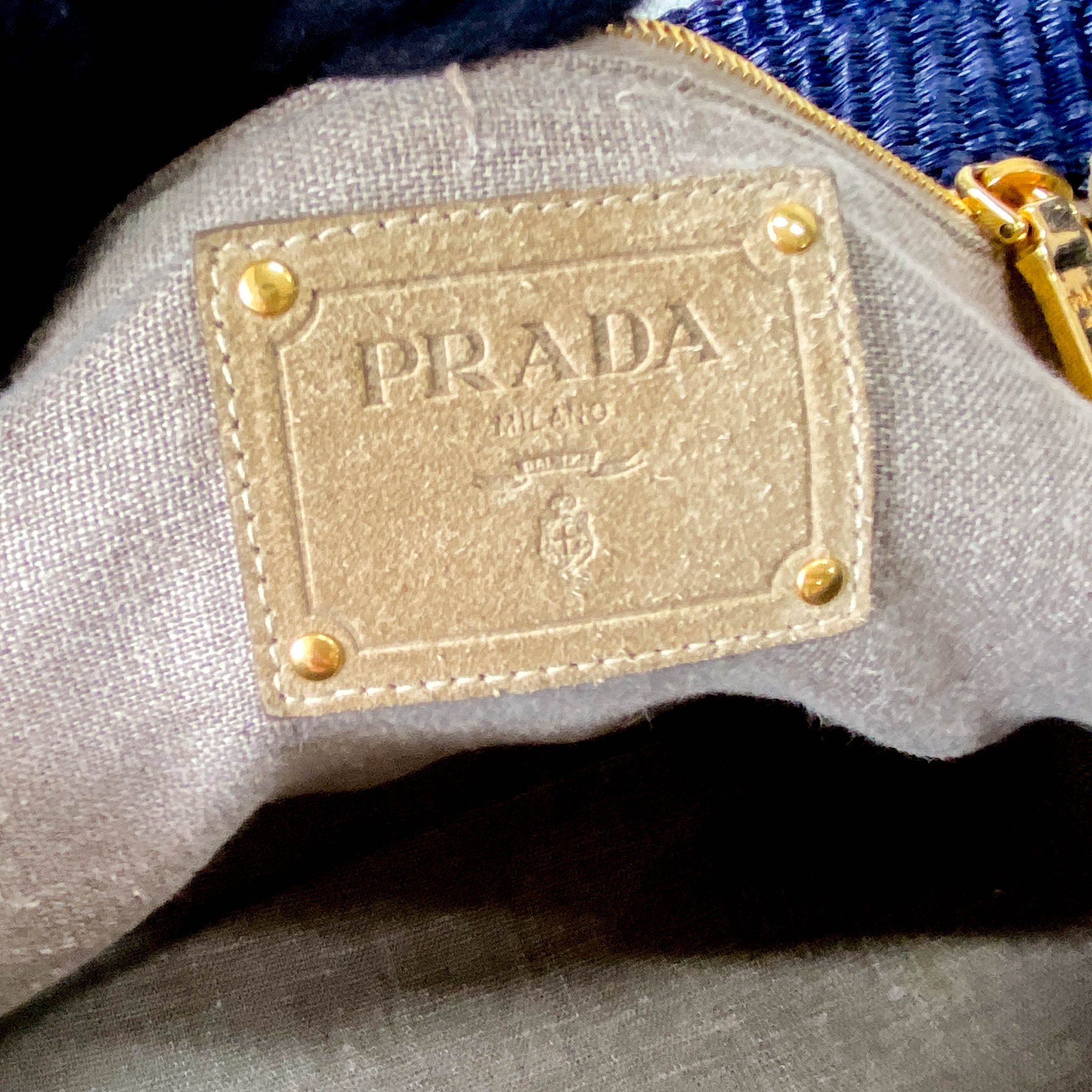 PRADA Canapa Navy Straw Tote Handle Bag, in , Sold by HIVE PRELOVED - Handle Bags, Totes,