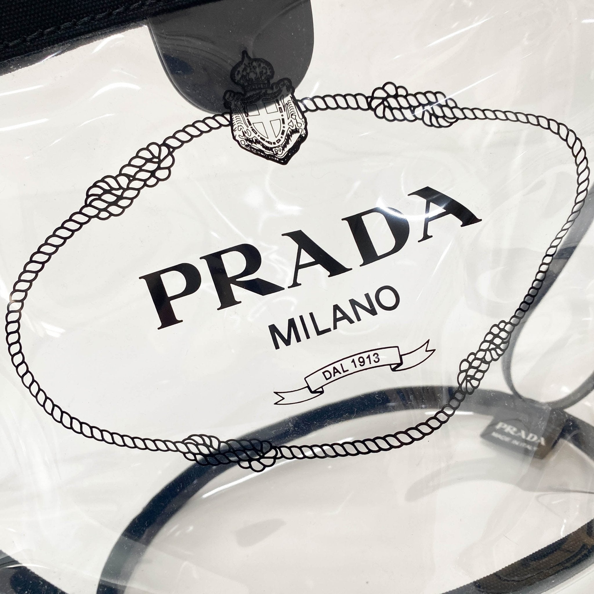 PRADA Canapa PVC Beach Bag, in , Sold by HIVE PRELOVED - Handle Bags, Shoulder Bags,