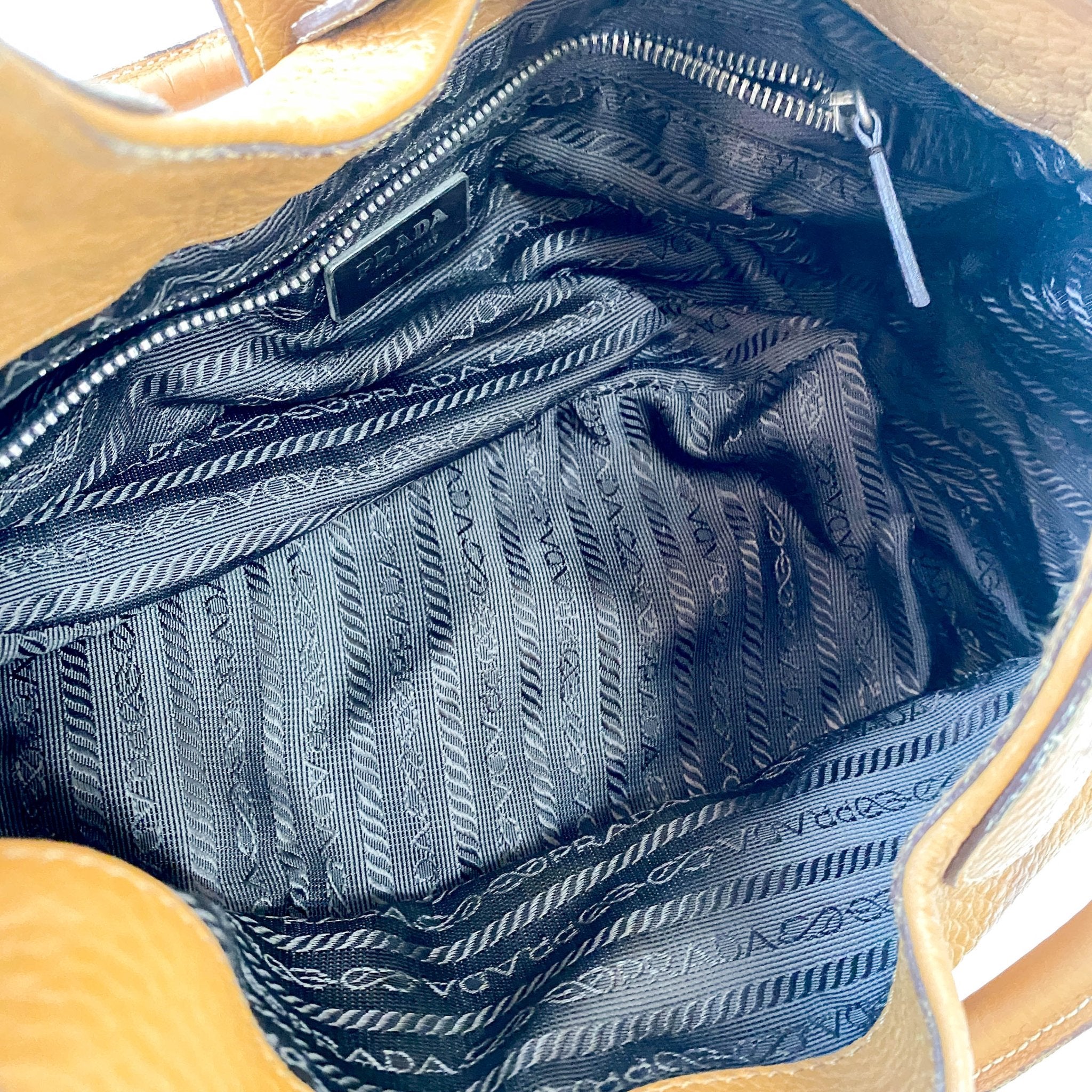 PRADA Caramel Brown Belt Buckle Leather Shoulder Bag, in , Sold by HIVE PRELOVED - Shoulder Bags, ,