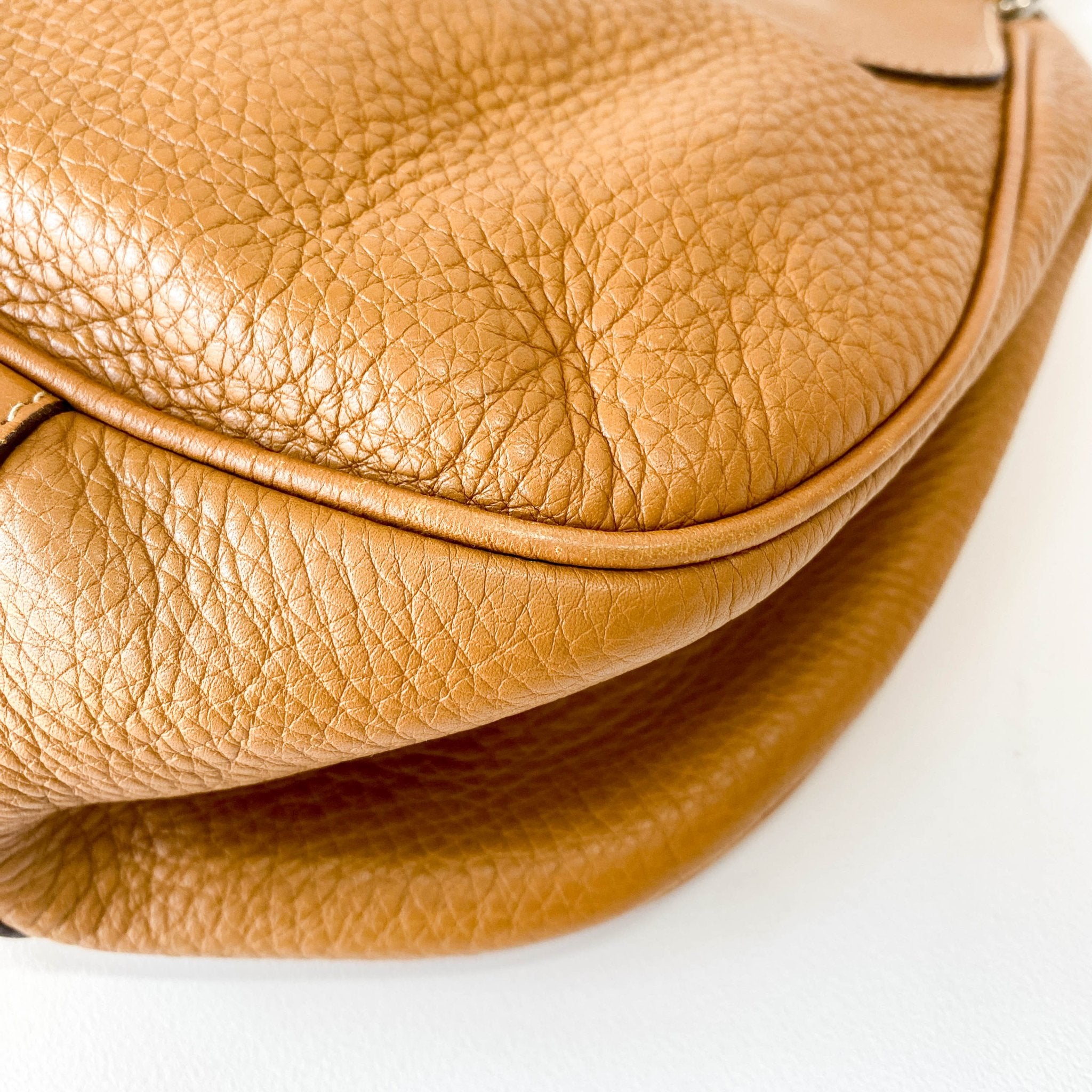 PRADA Caramel Brown Belt Buckle Leather Shoulder Bag, in , Sold by HIVE PRELOVED - Shoulder Bags, ,